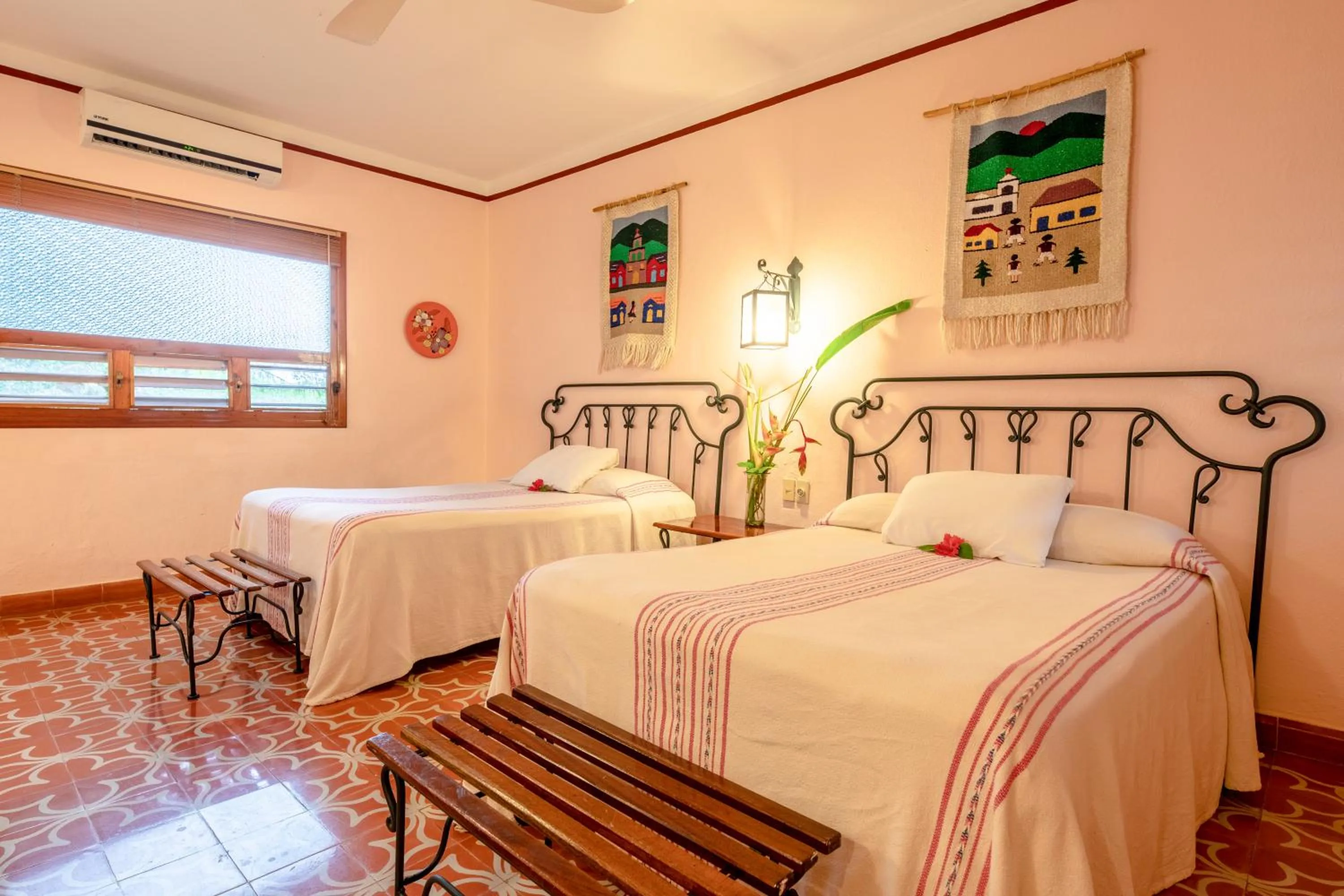 Photo of the whole room, Bed in Hacienda Uxmal Plantation & Museum