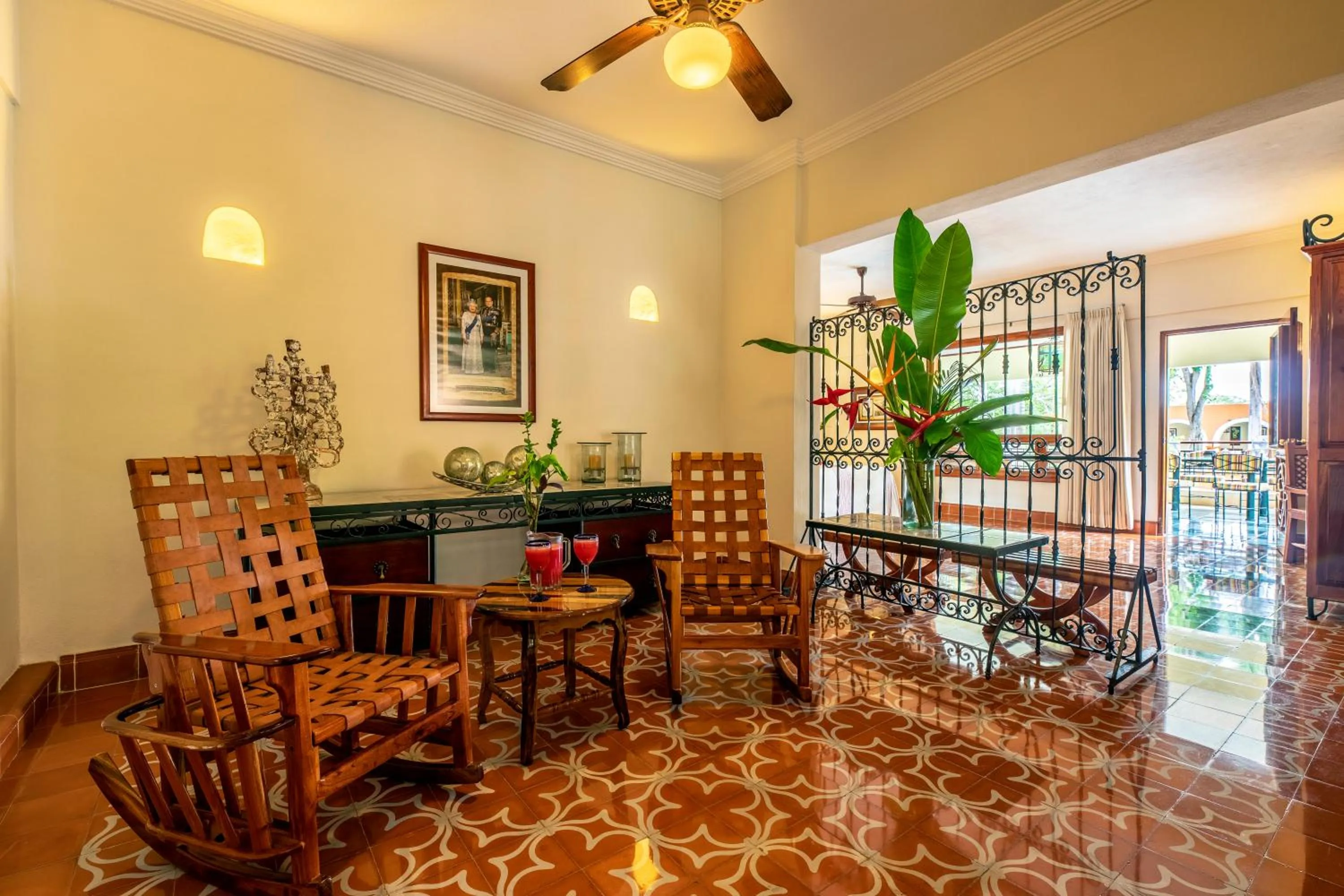 Living room in Hacienda Uxmal Plantation & Museum