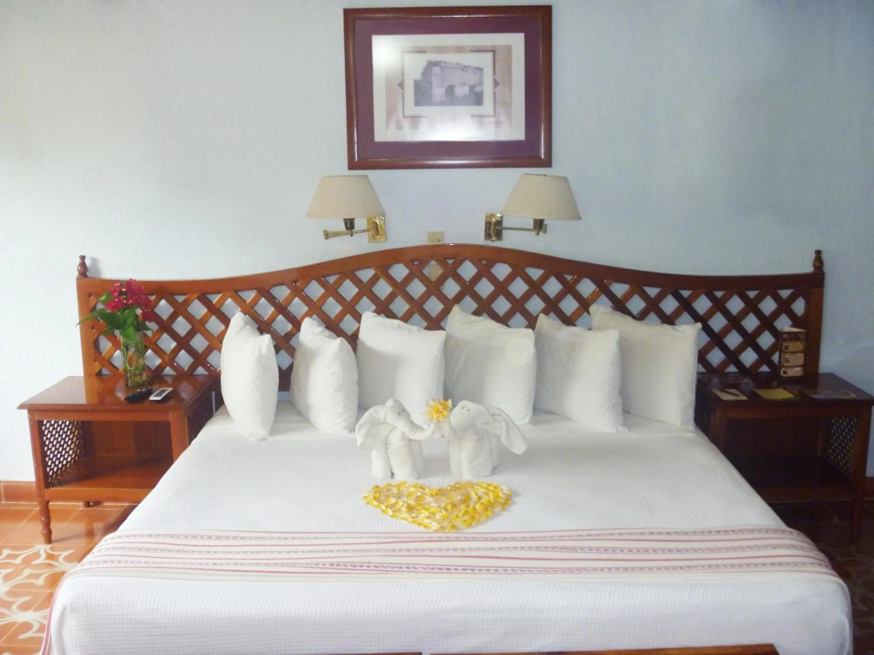 Bed in Hacienda Uxmal Plantation & Museum