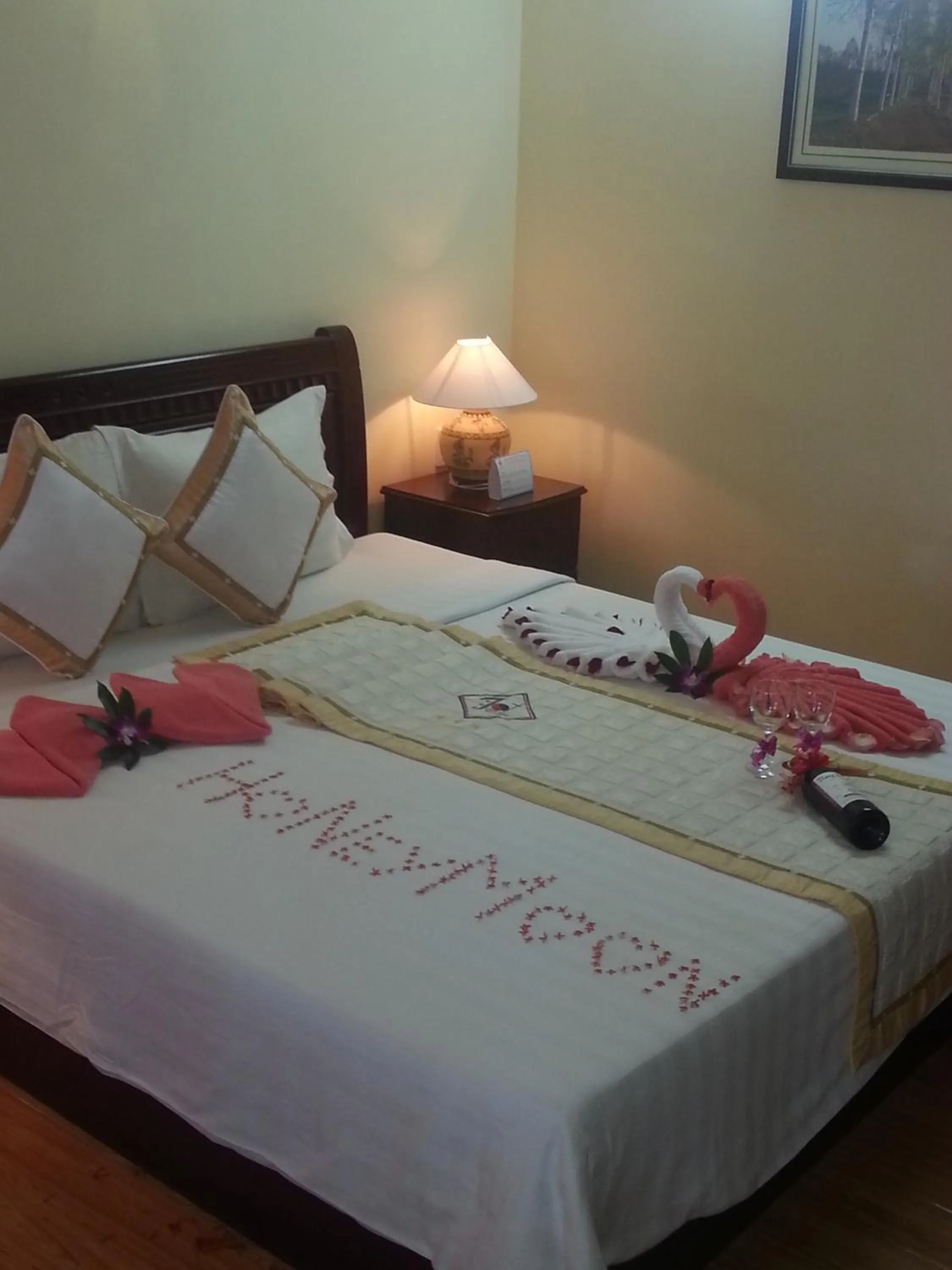 Decorative detail, Bed in TIEN DAT MUI NE Resort & Spa