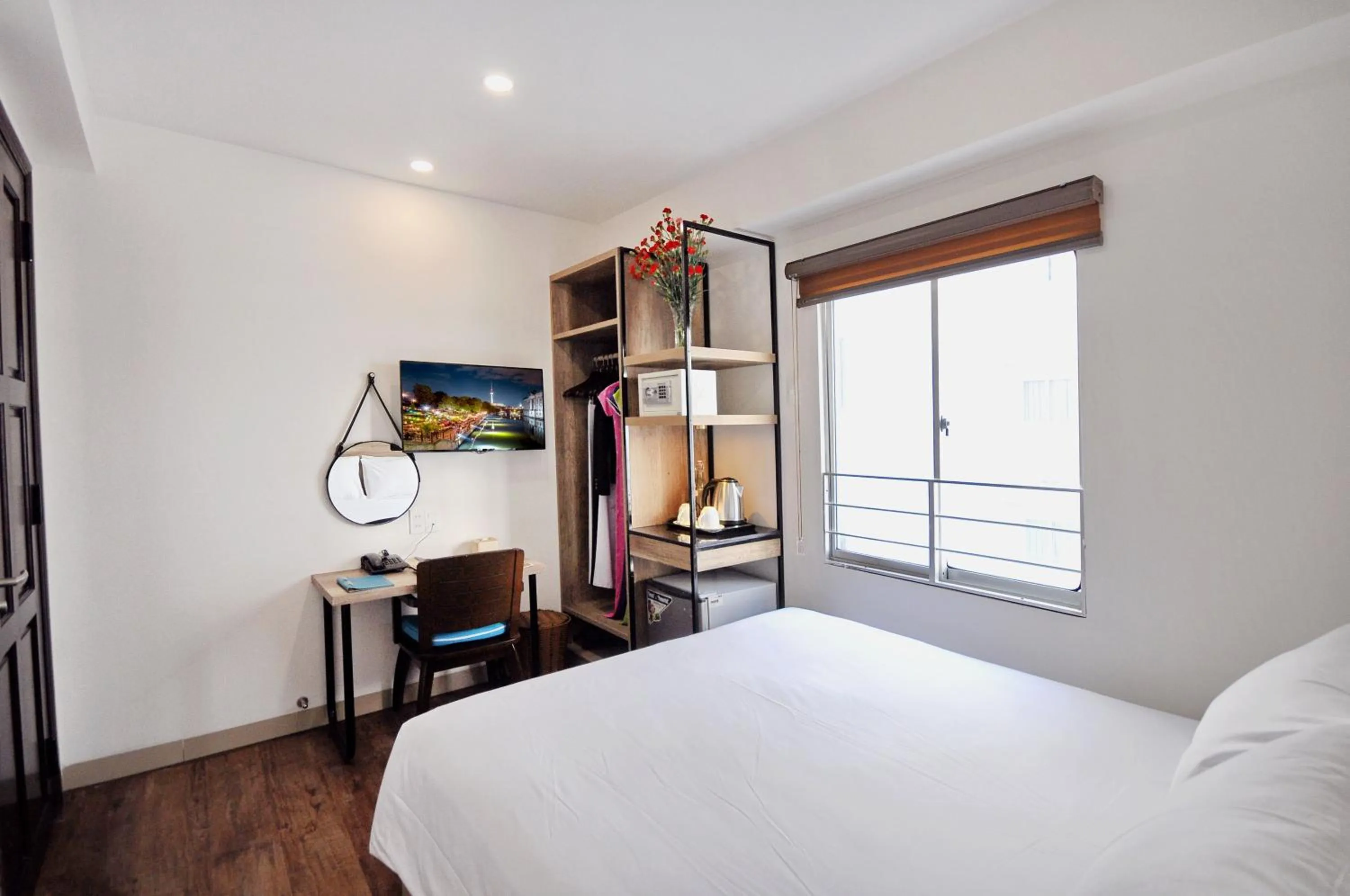 Bed in Golden Lotus Hotel