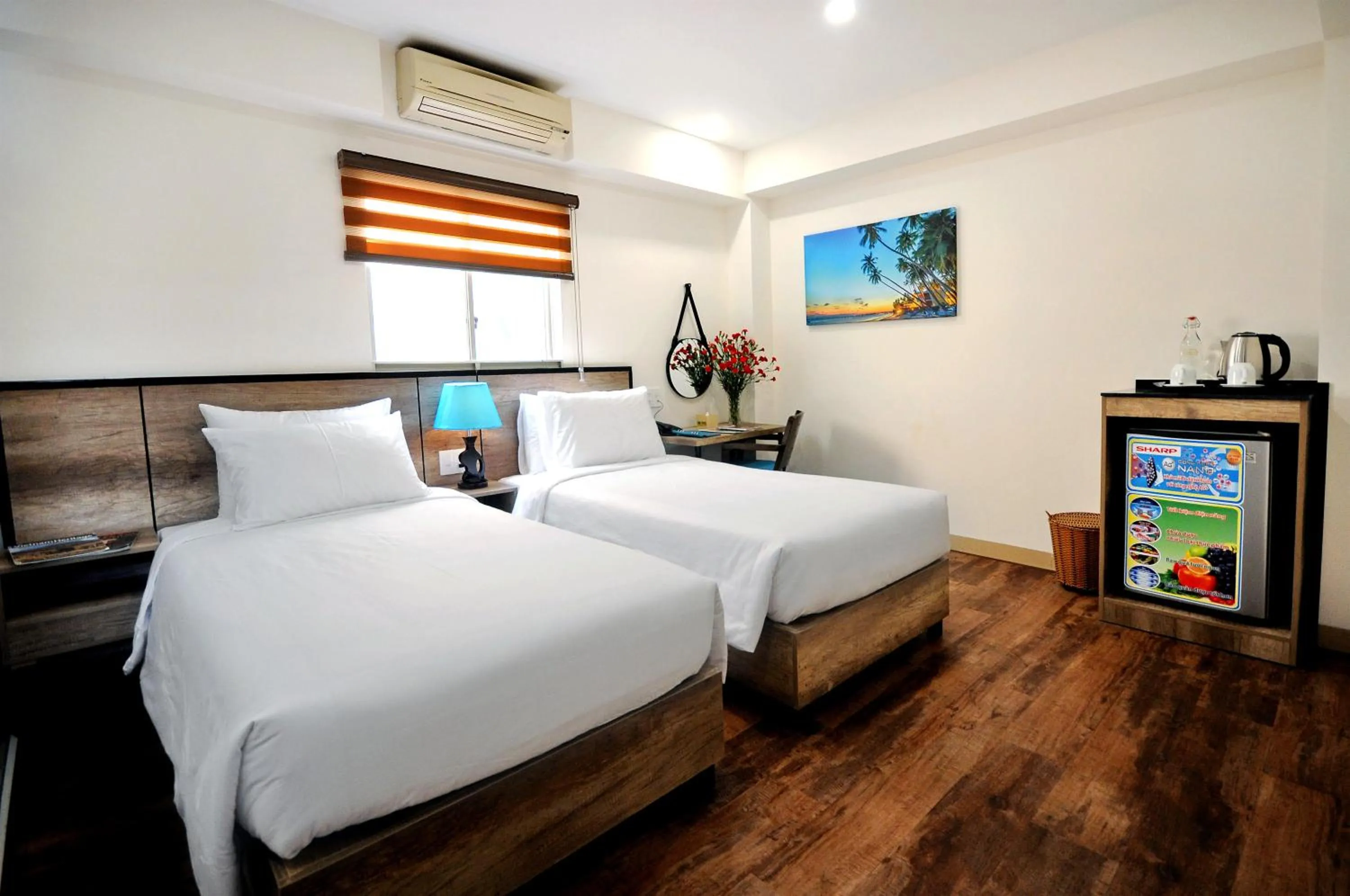 Bed in Golden Lotus Hotel