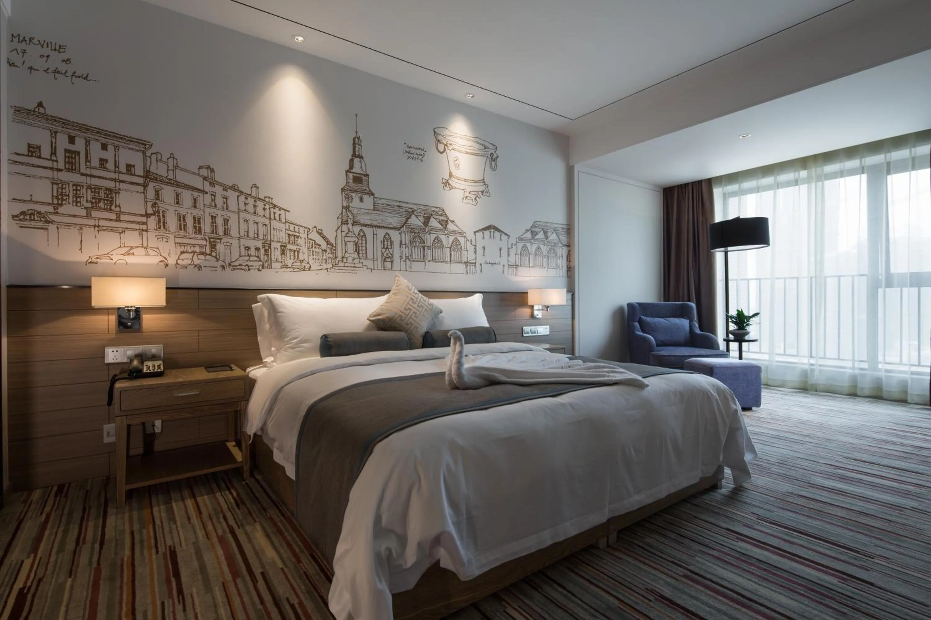 Bed in Chengdu Prolit Hotel