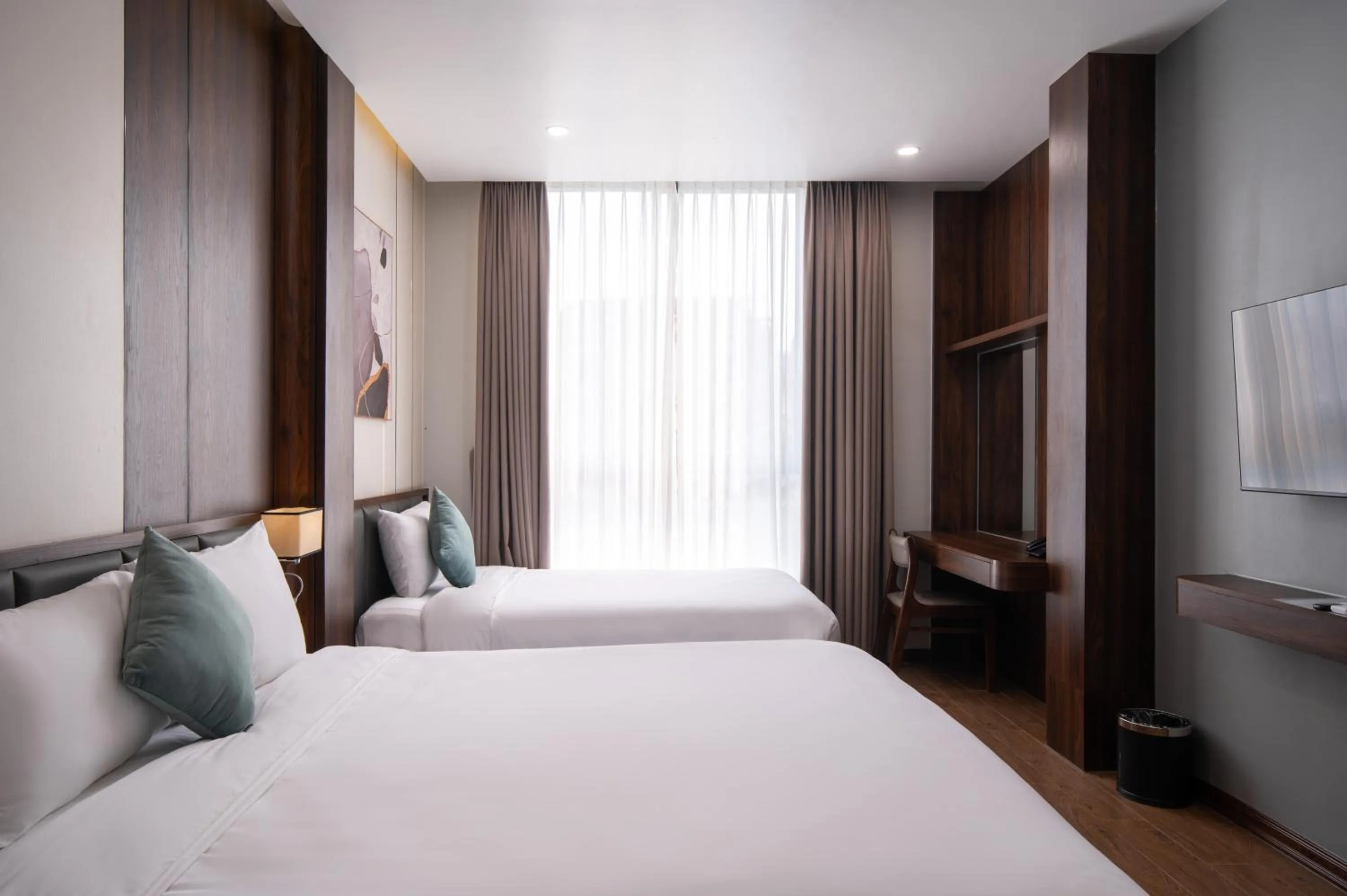 Bed in Eden Hue Hotel