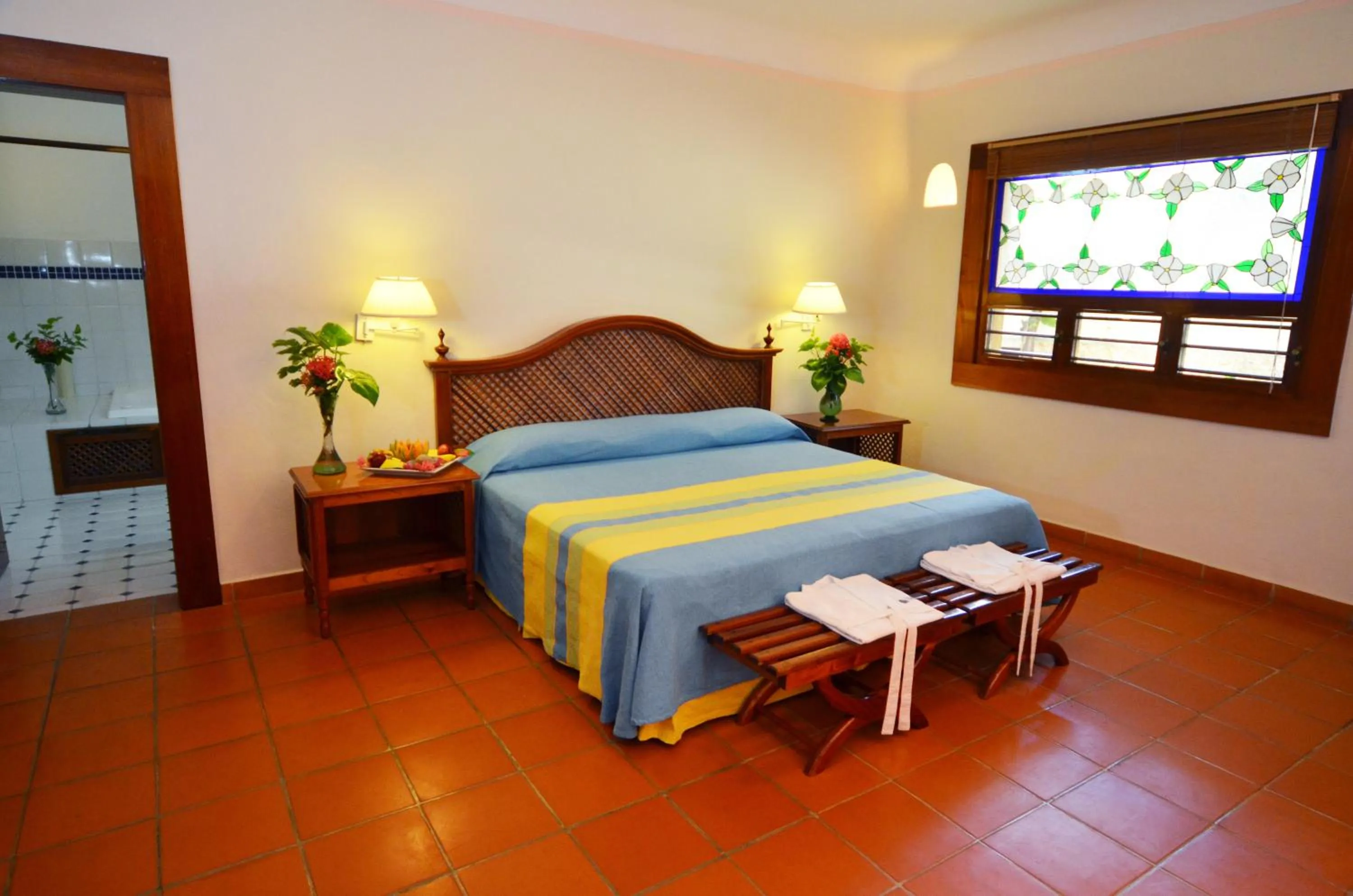 Bed in The Lodge At Uxmal
