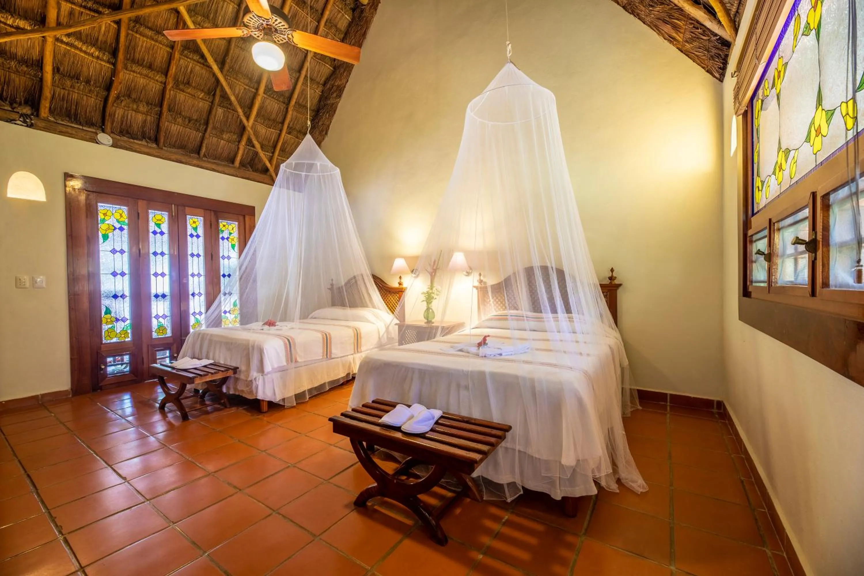 Bed in The Lodge At Uxmal