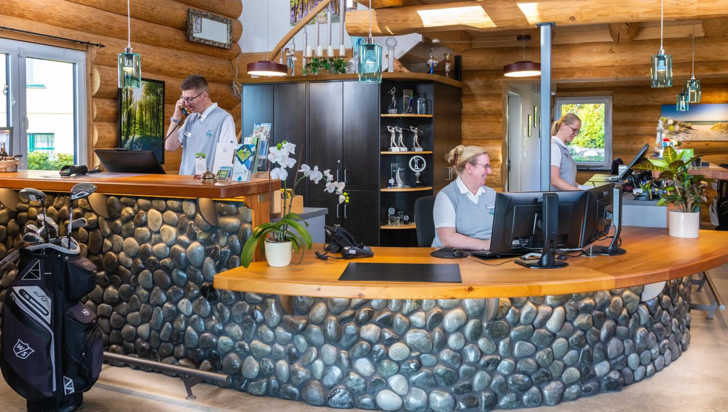 Lobby or reception in Golfpark Strelasund