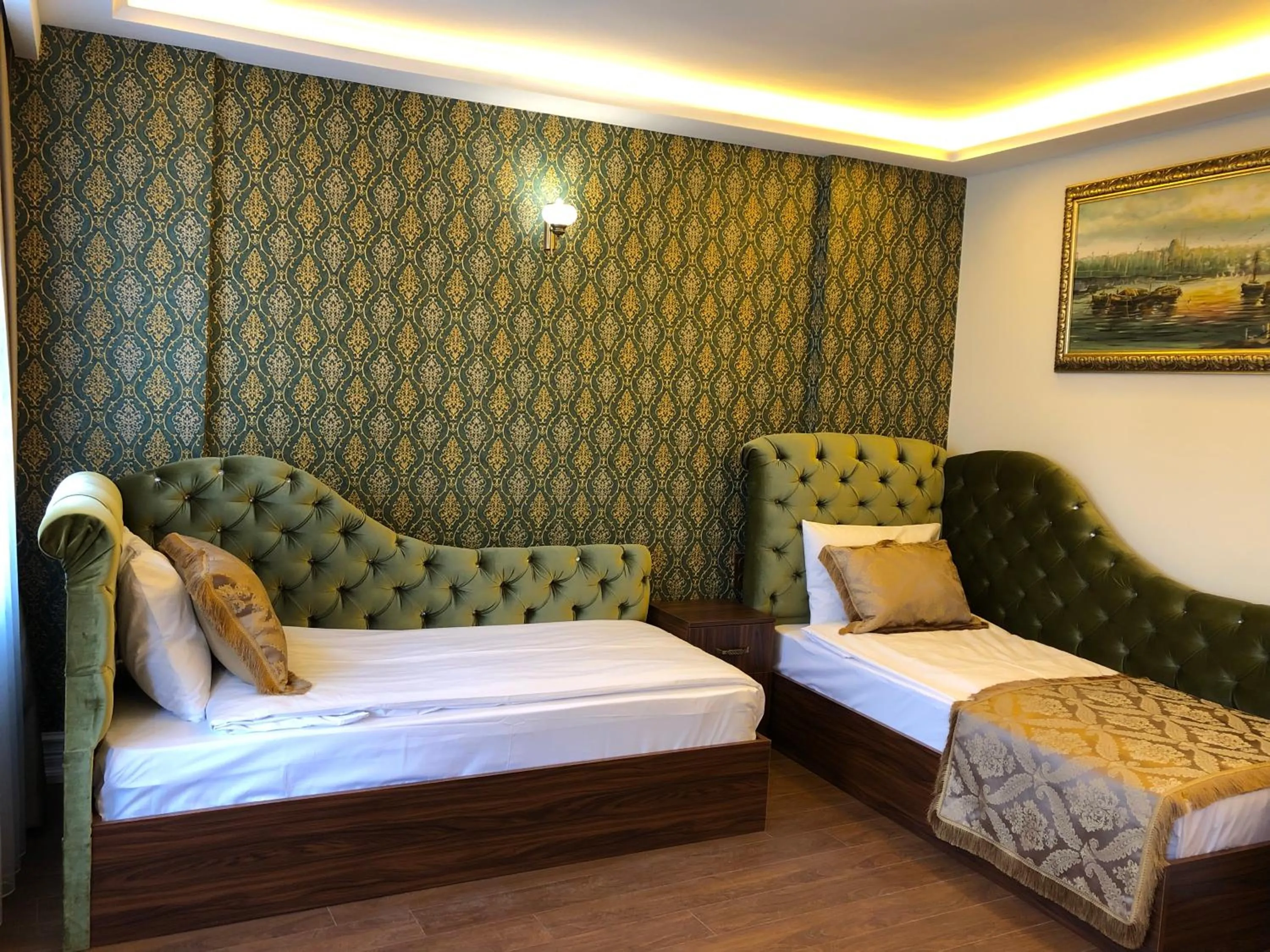 Living room, Bed in Rose Mansion by Otantik Suites