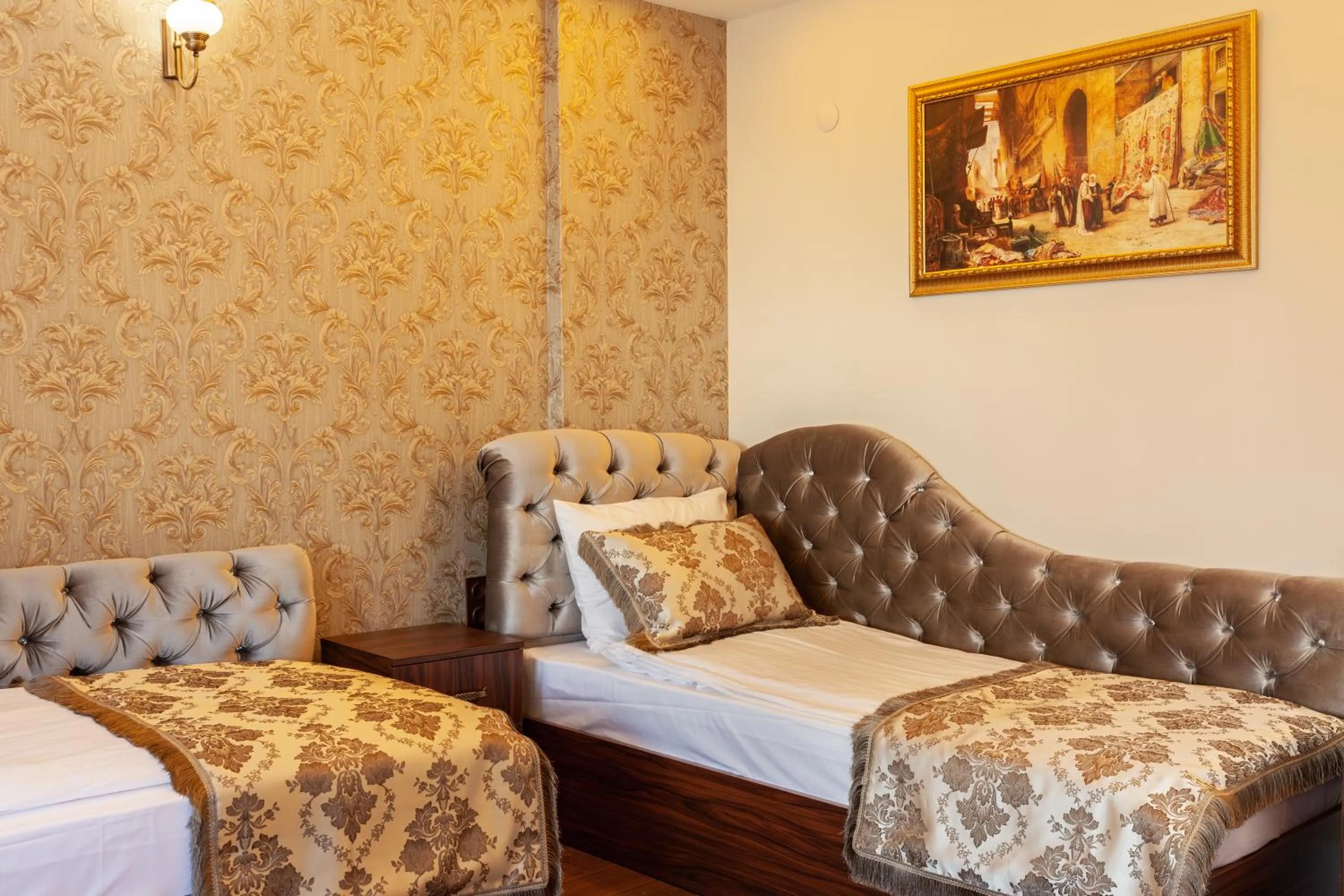 Living room, Bed in Rose Mansion by Otantik Suites