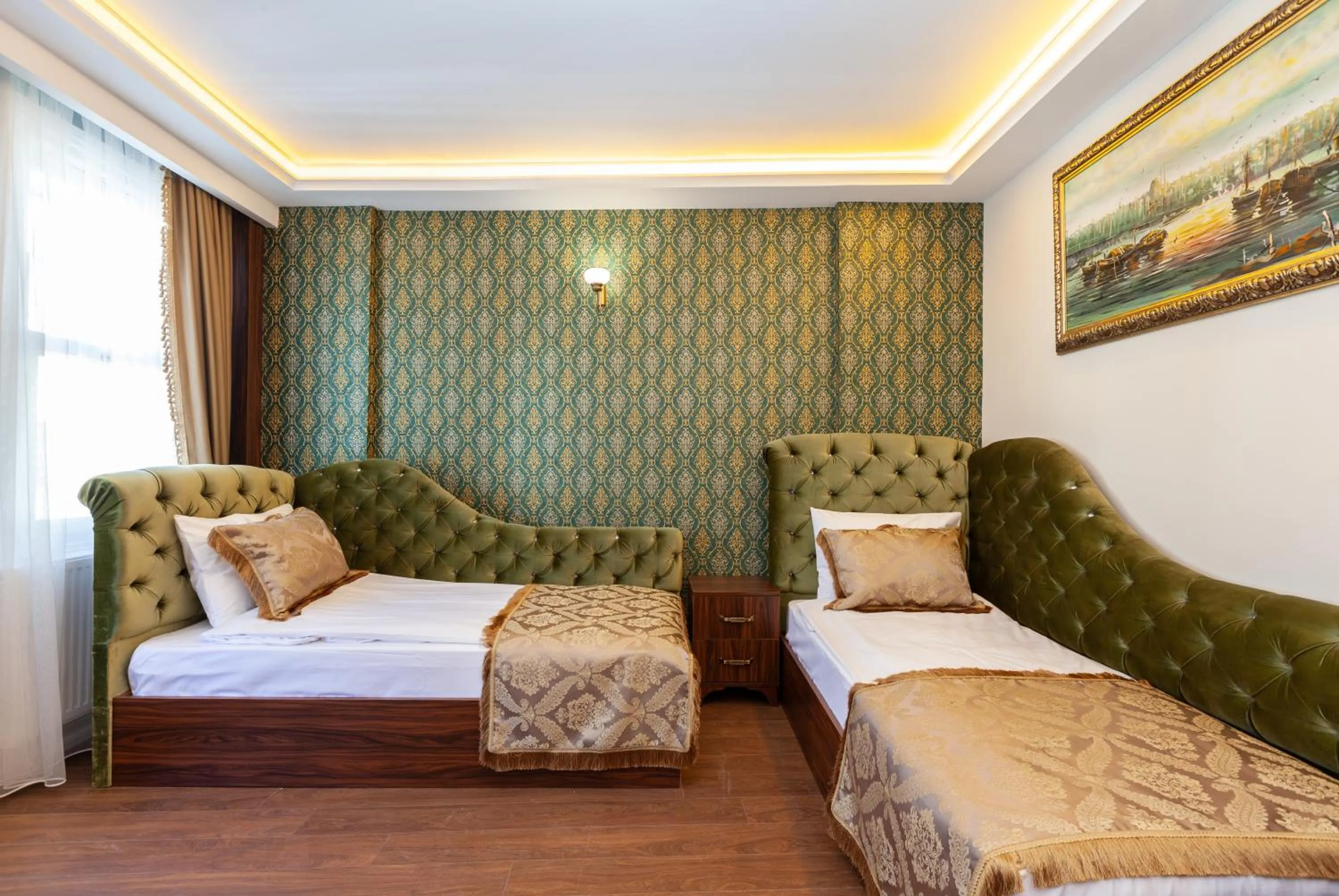 Living room, Bed in Rose Mansion by Otantik Suites