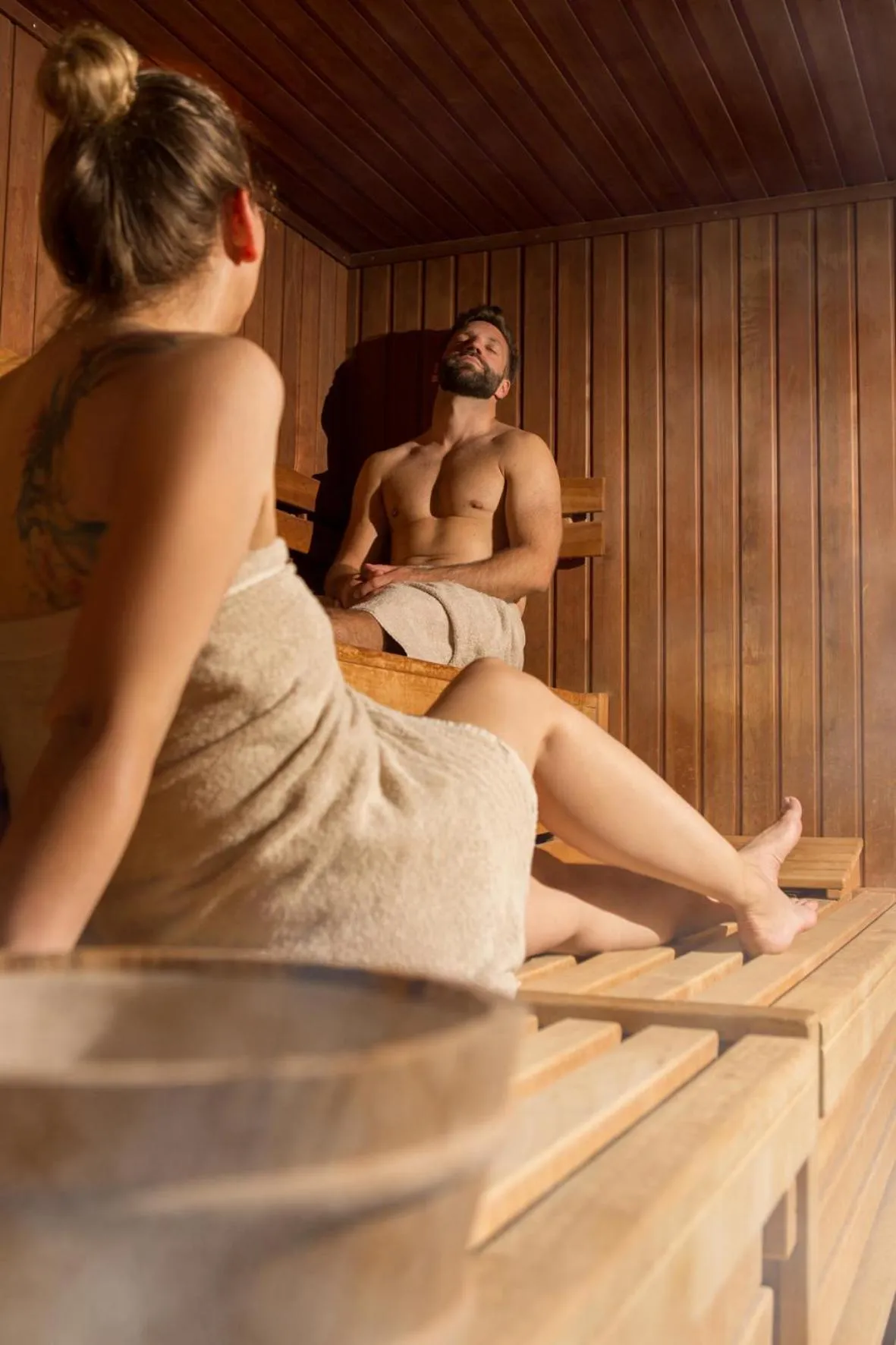 Sauna in Strandhafer Aparthotel