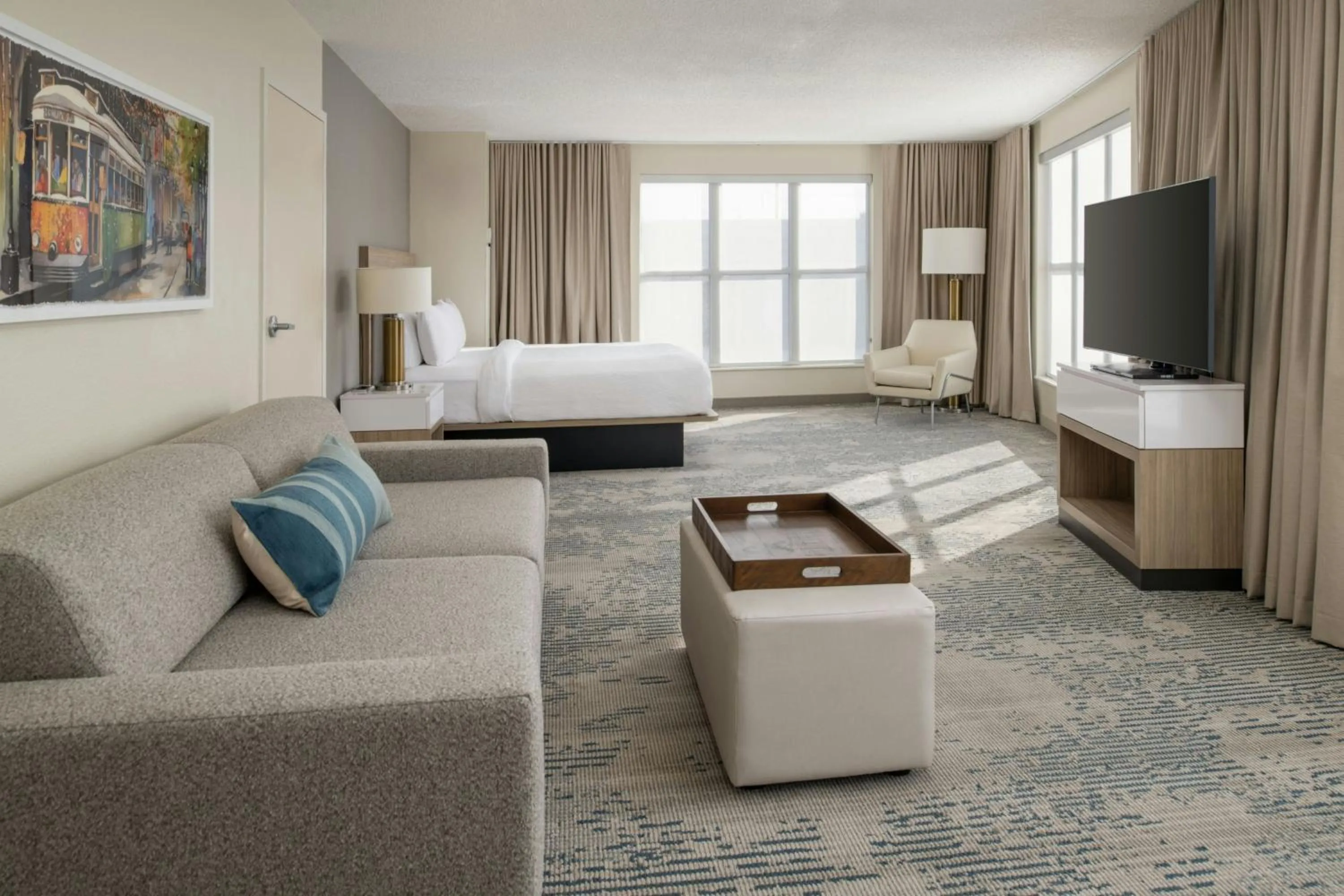 Photo of the whole room, Bed in SpringHill Suites by Marriott New Orleans Warehouse Arts District