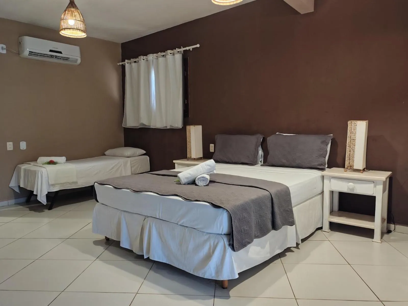 Bed in Pousada Aruana