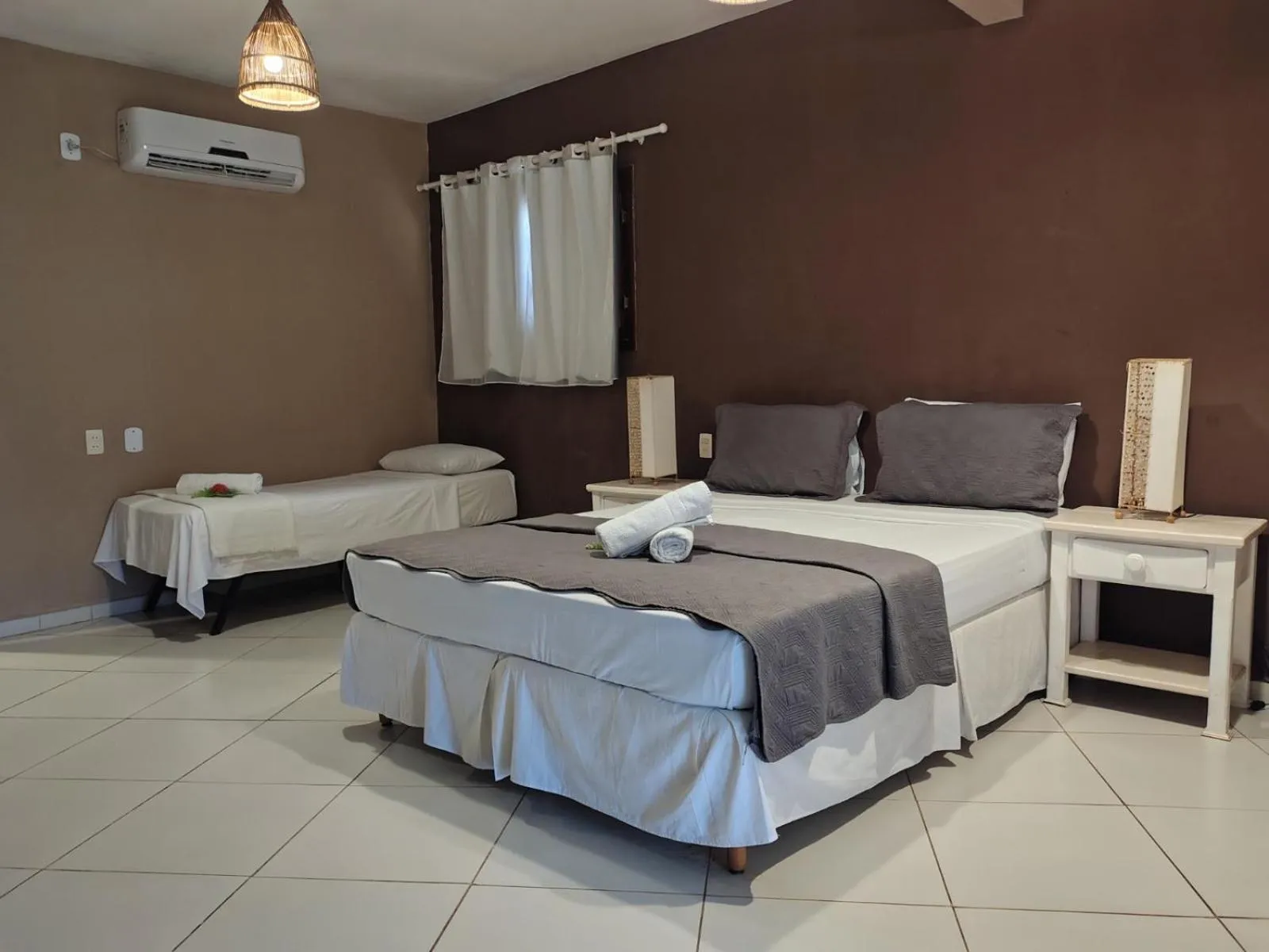 Bed in Pousada Aruana