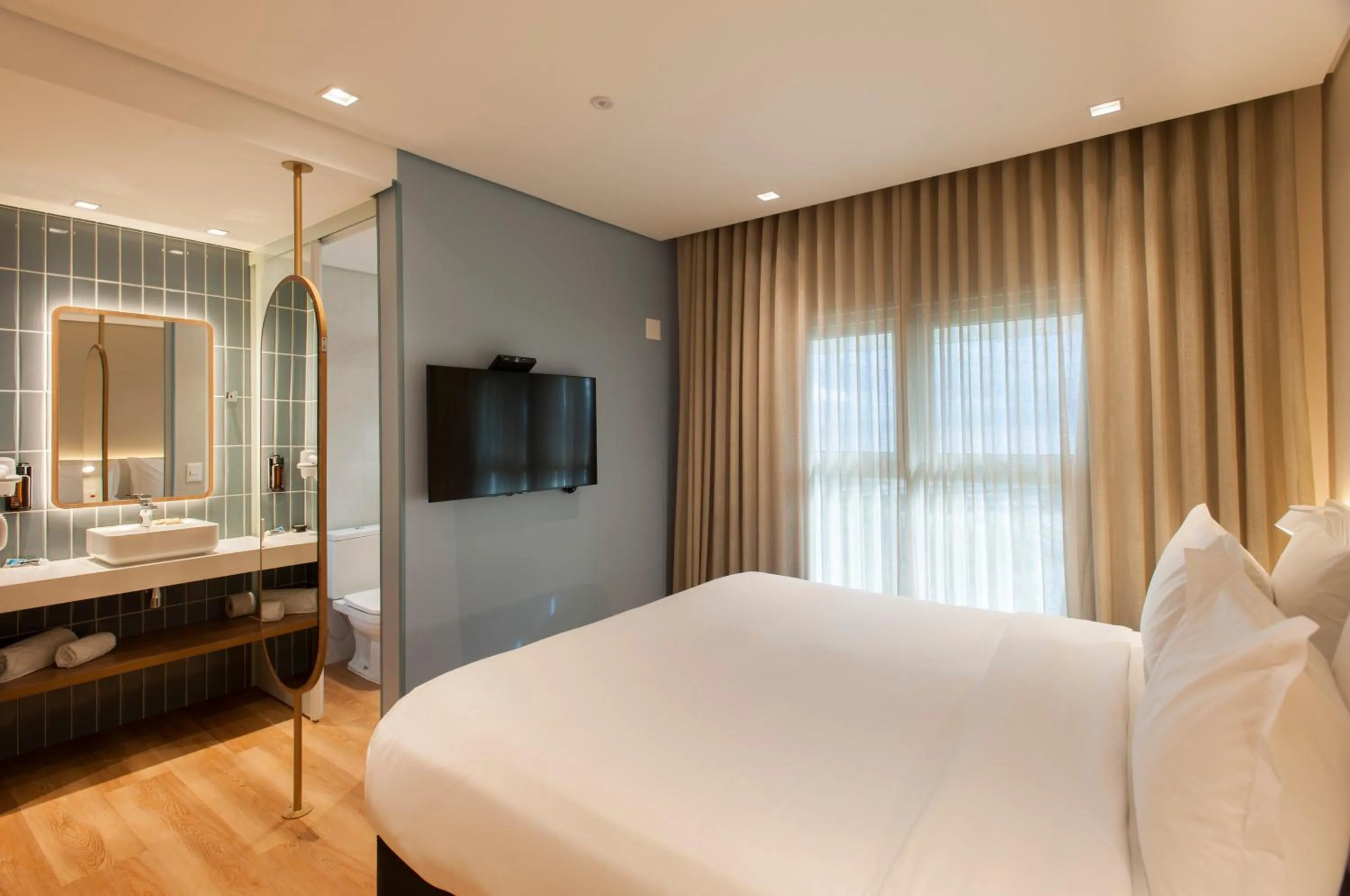 Bedroom, Bed in Intercity Florianopolis