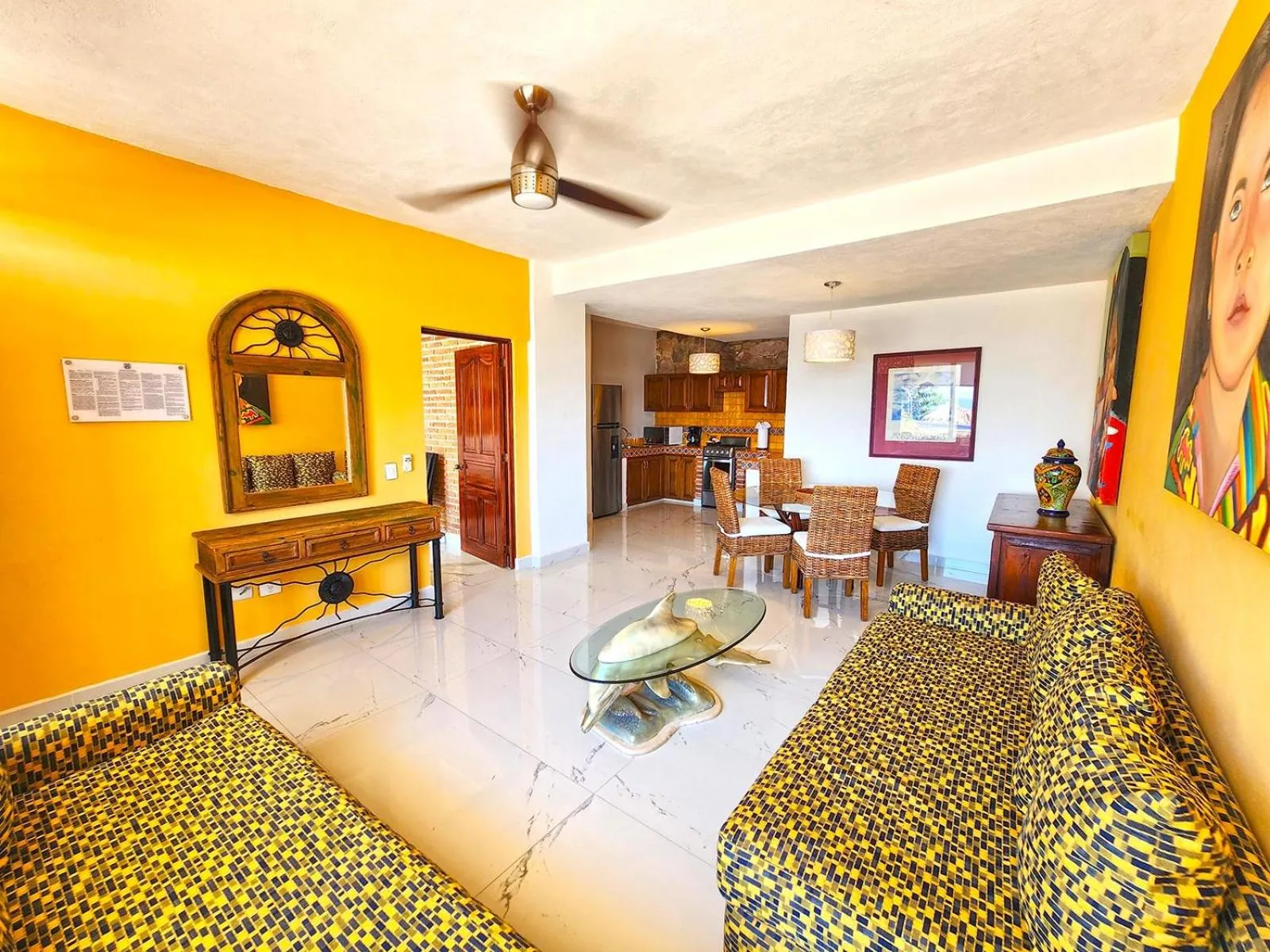 Living room, Bed in Vallarta Shores Beach Hotel