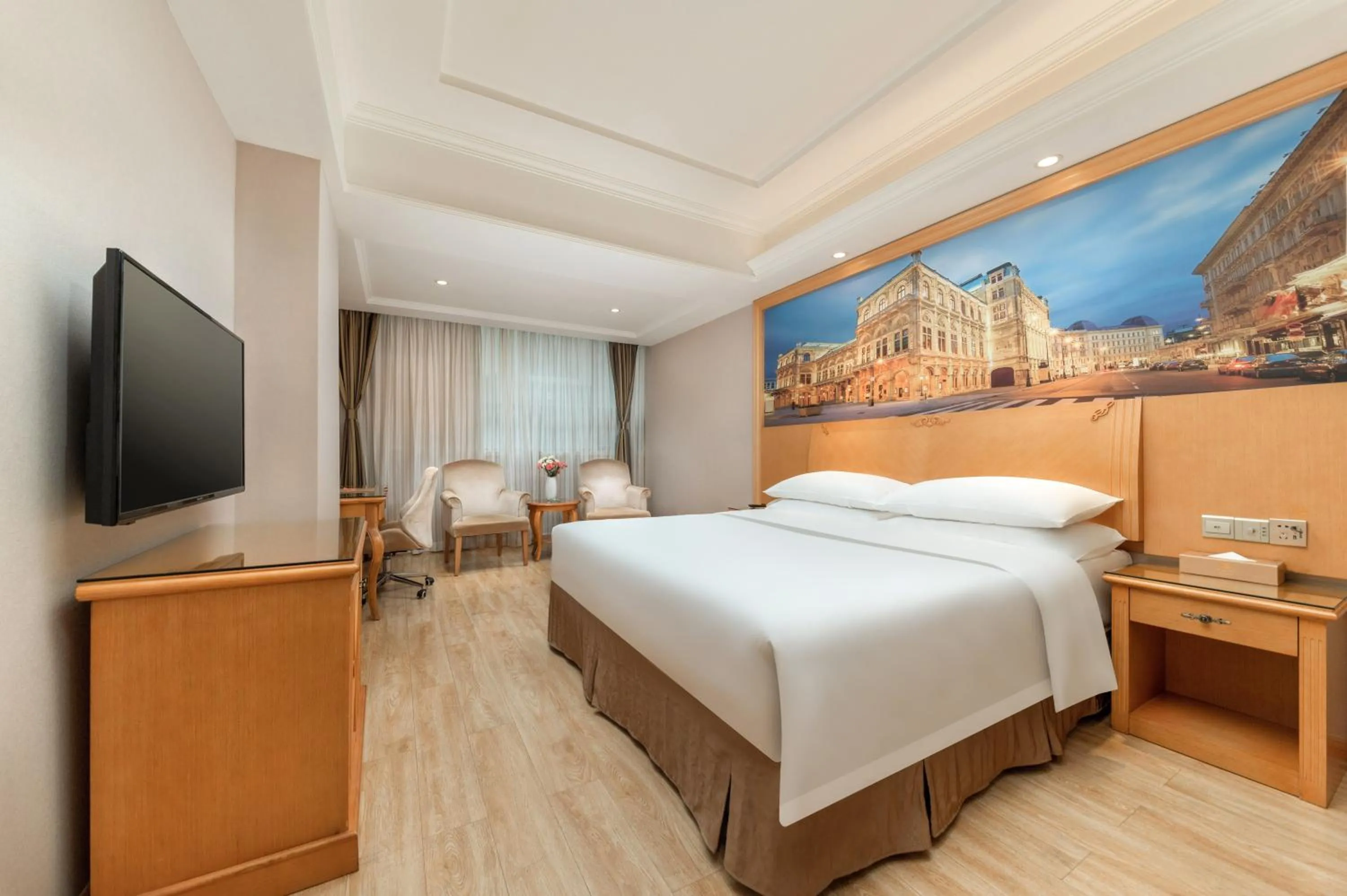 Bed in Vienna Hotel Shenzhen Fuyong Subway Station