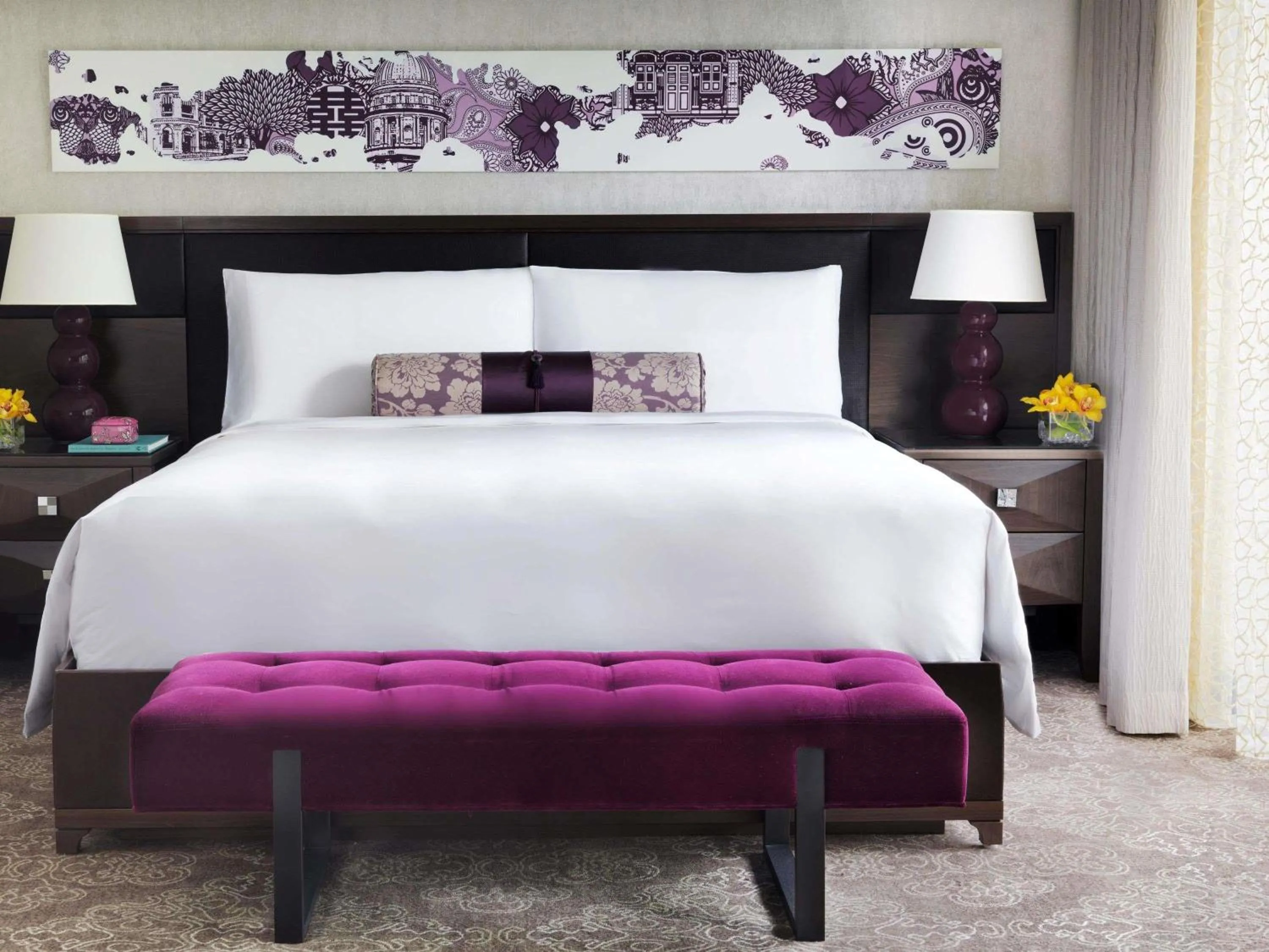 Bedroom, Bed in Fairmont Singapore