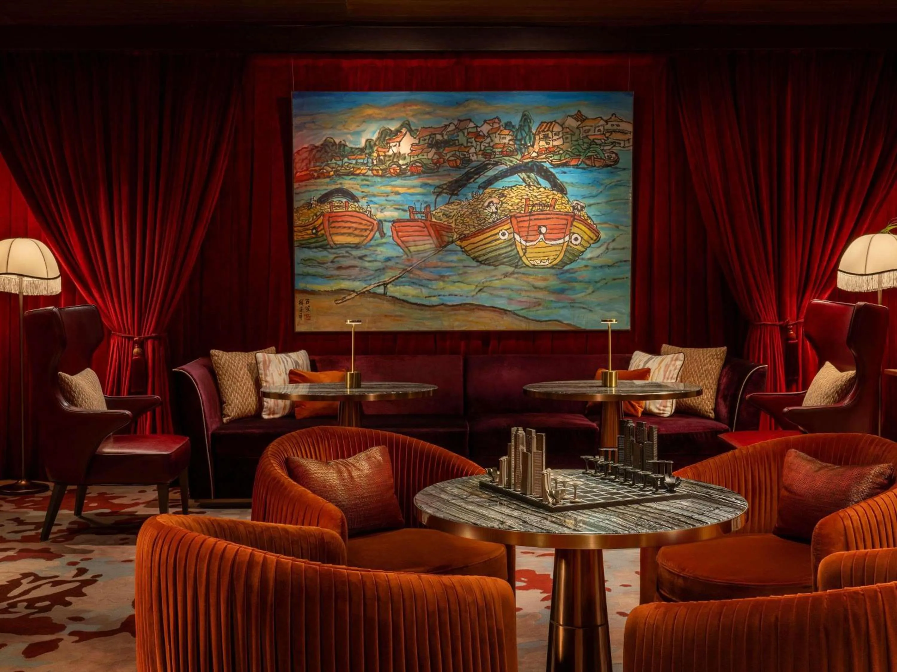 Lounge or bar in Fairmont Singapore