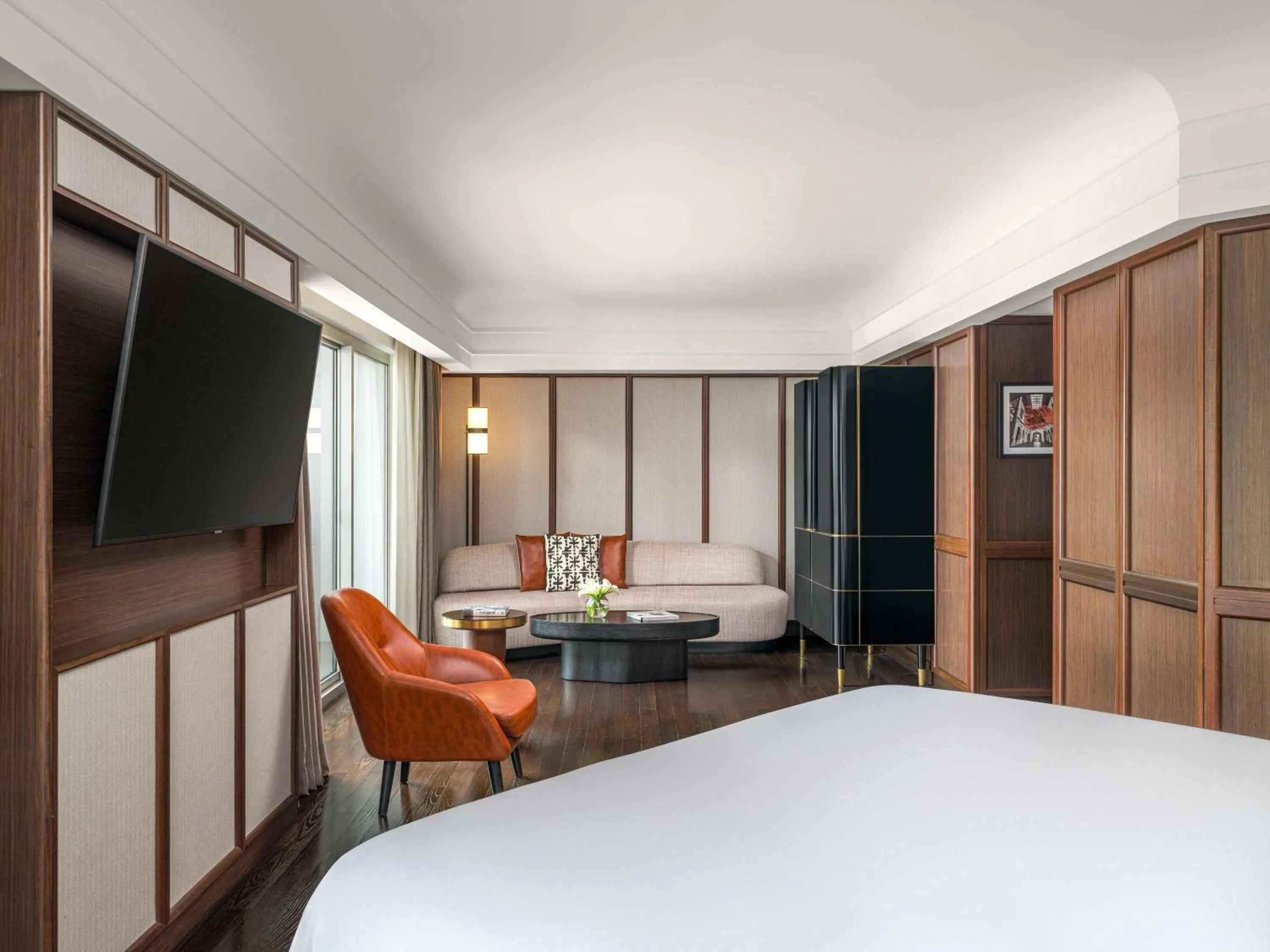 Bedroom, Bed in Fairmont Singapore