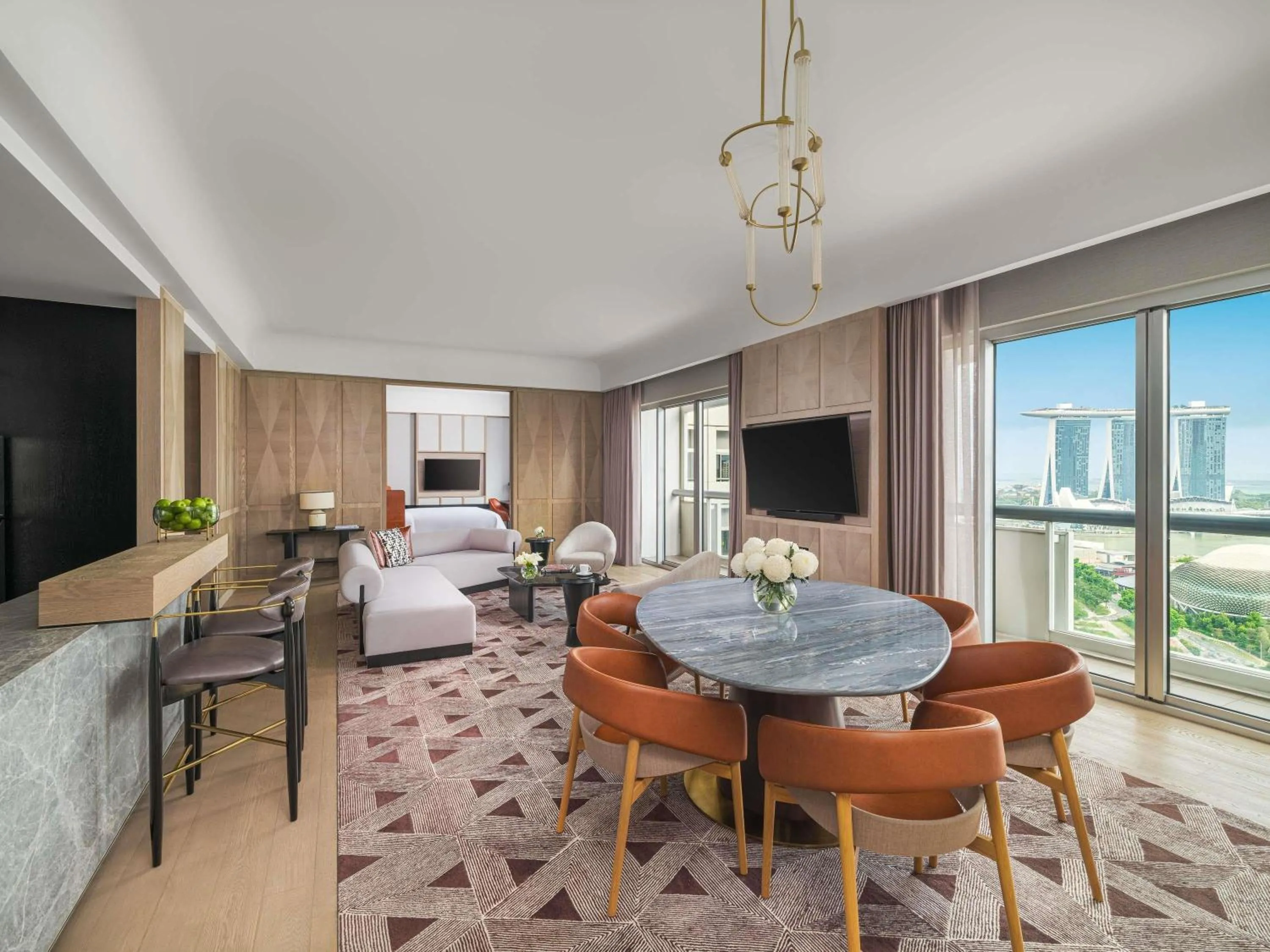 Photo of the whole room, Bed in Fairmont Singapore