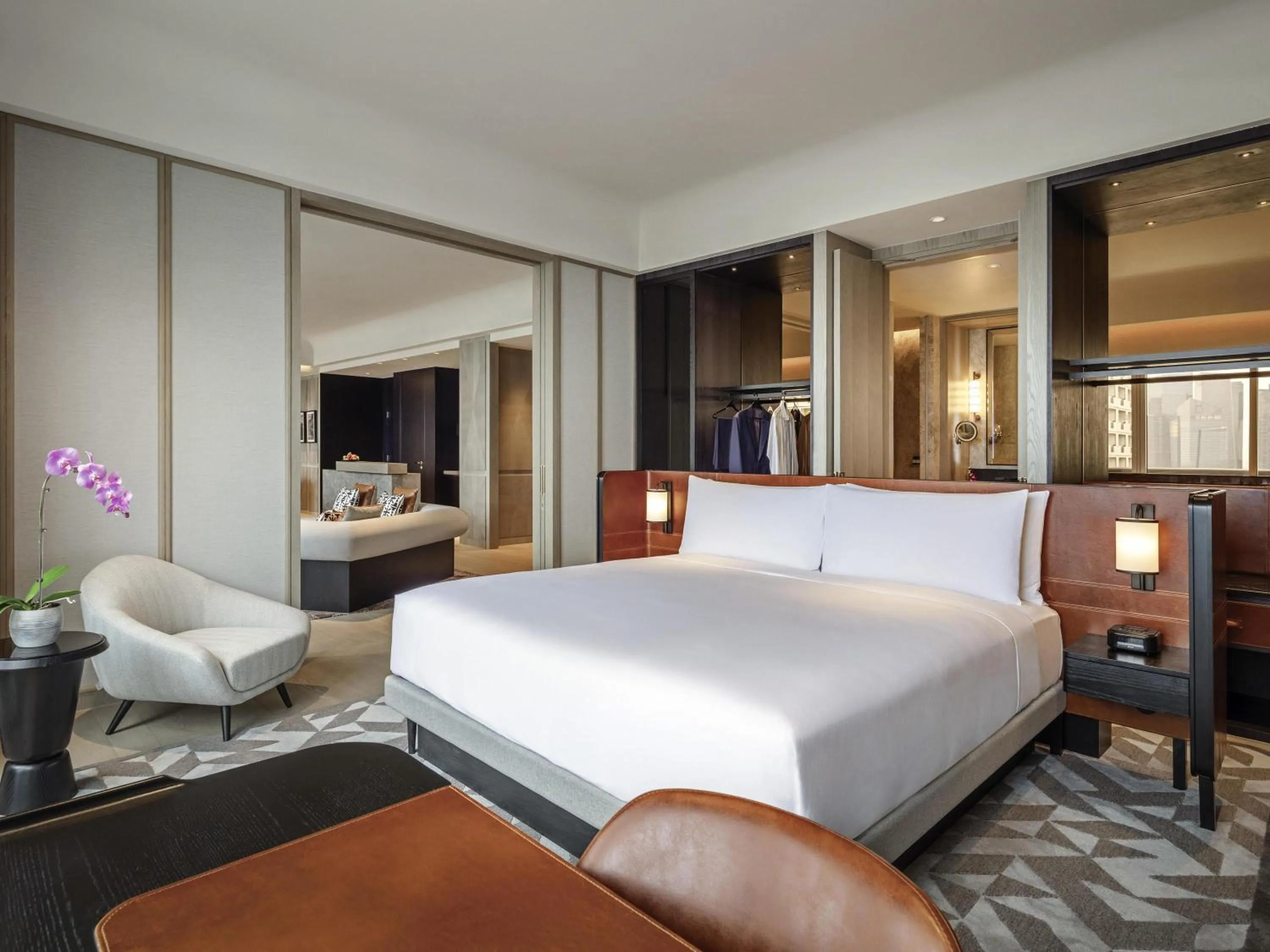 Bedroom, Bed in Fairmont Singapore