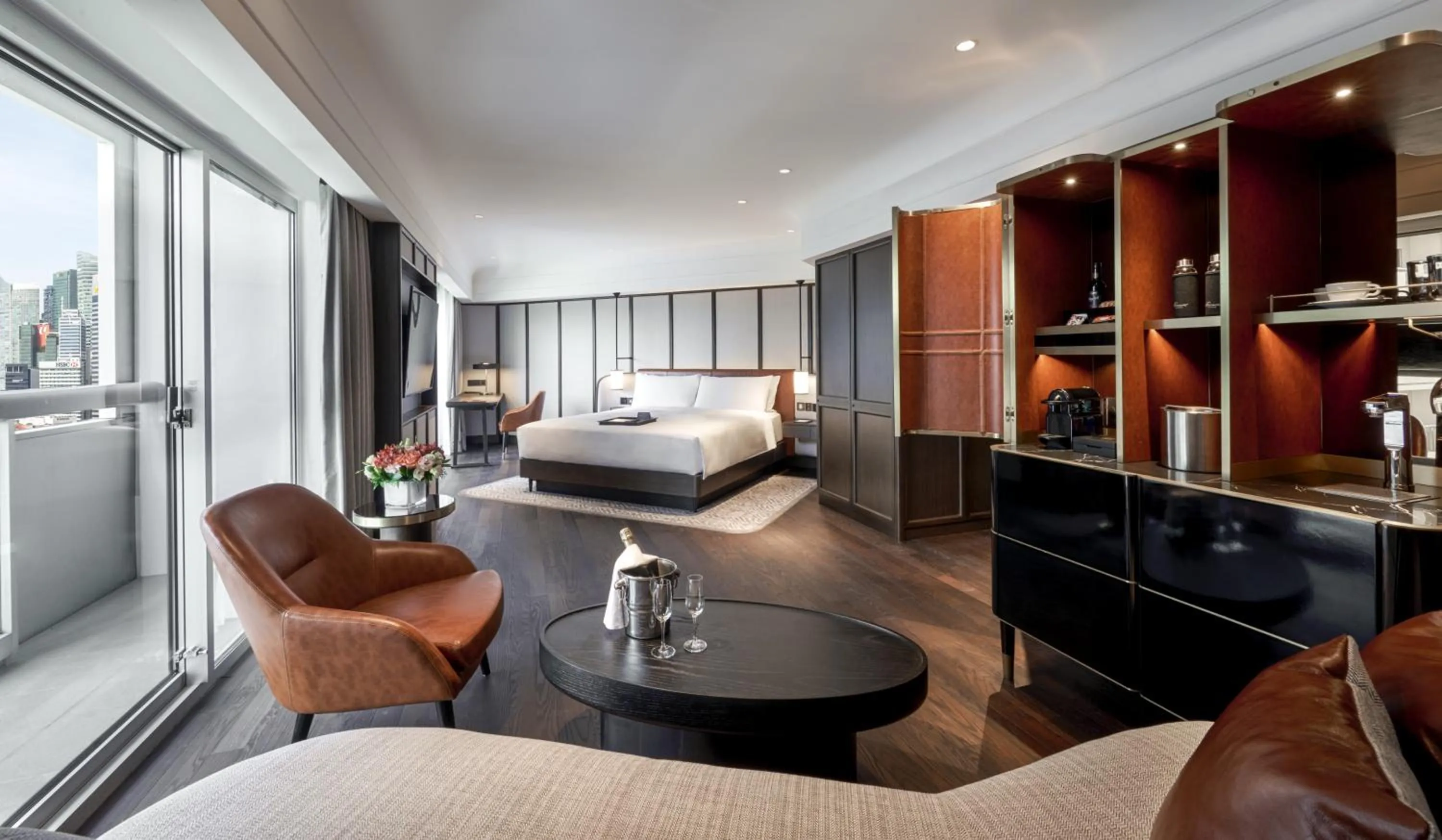 Photo of the whole room, Bed in Fairmont Singapore