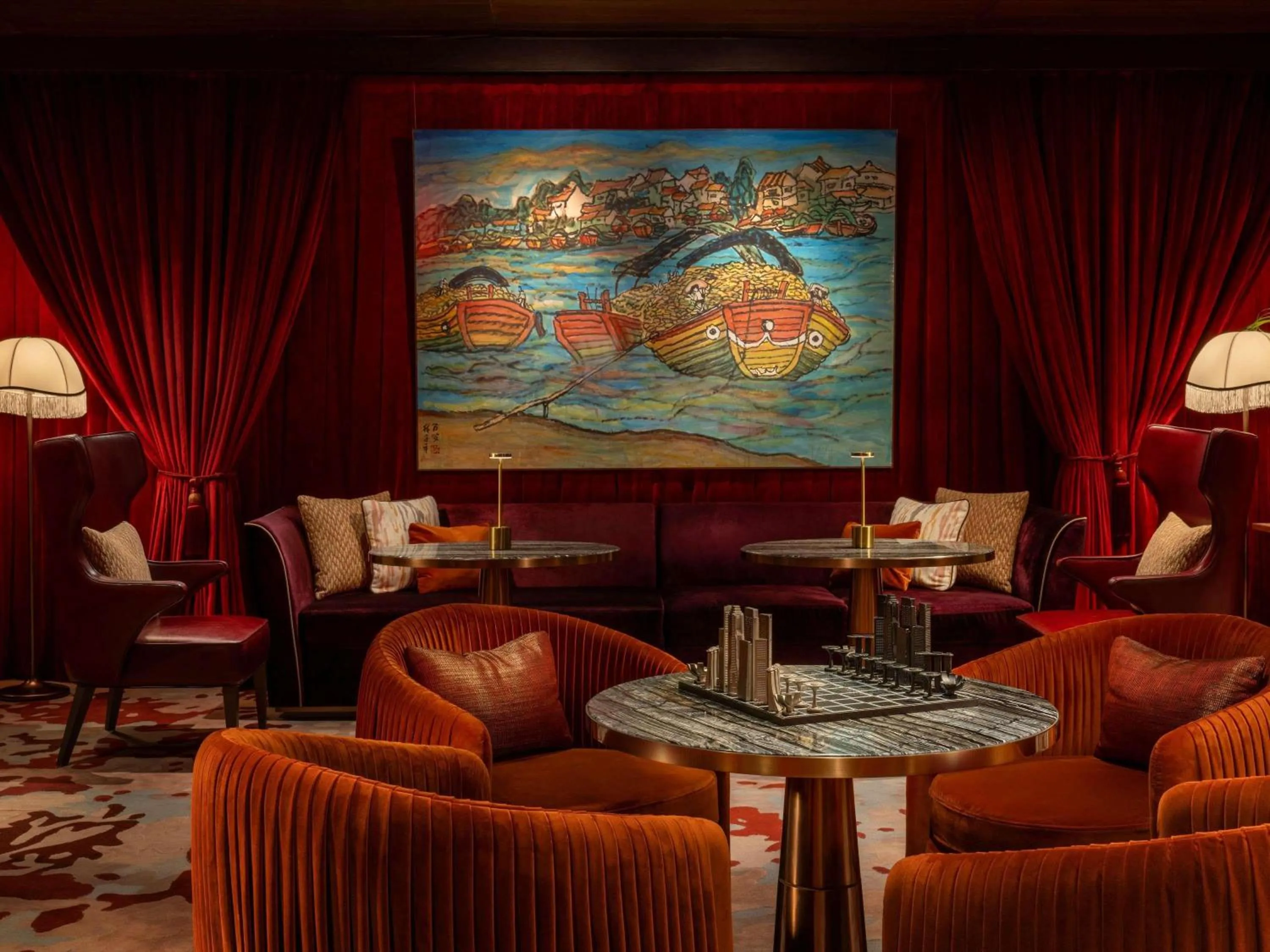 Lounge or bar in Fairmont Singapore