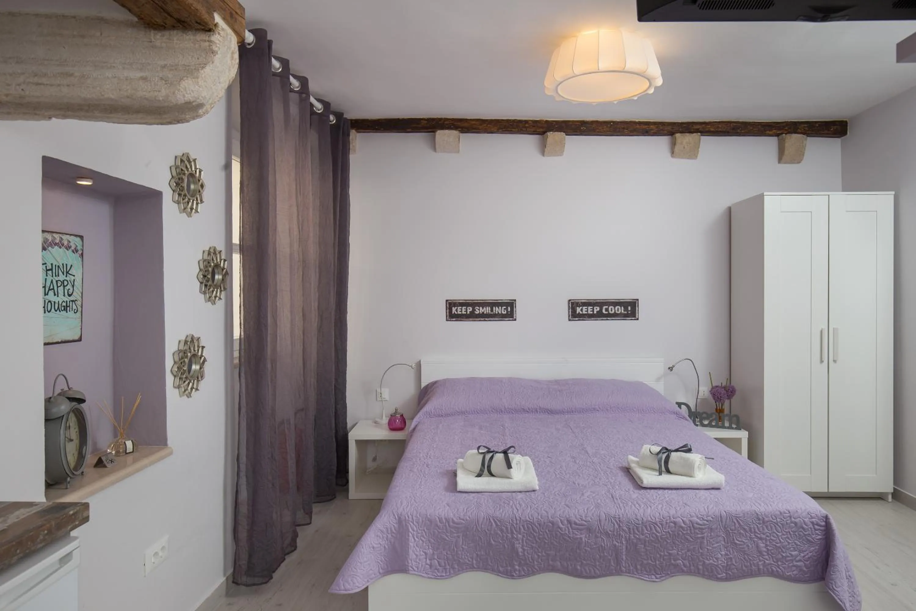 Bedroom, Bed in Studio Apartment Lumia