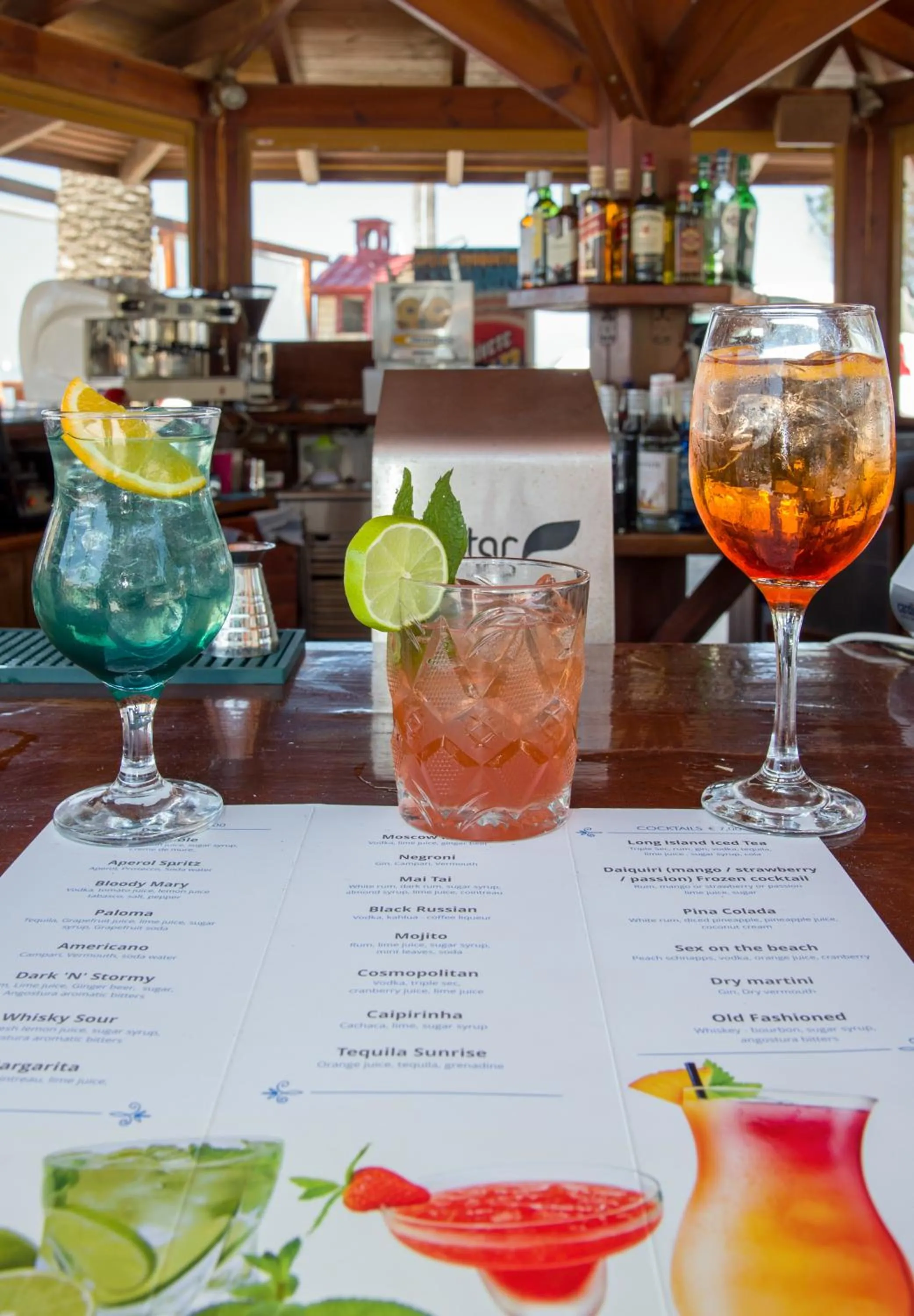 Alcoholic drinks in Kalyves Beach Hotel