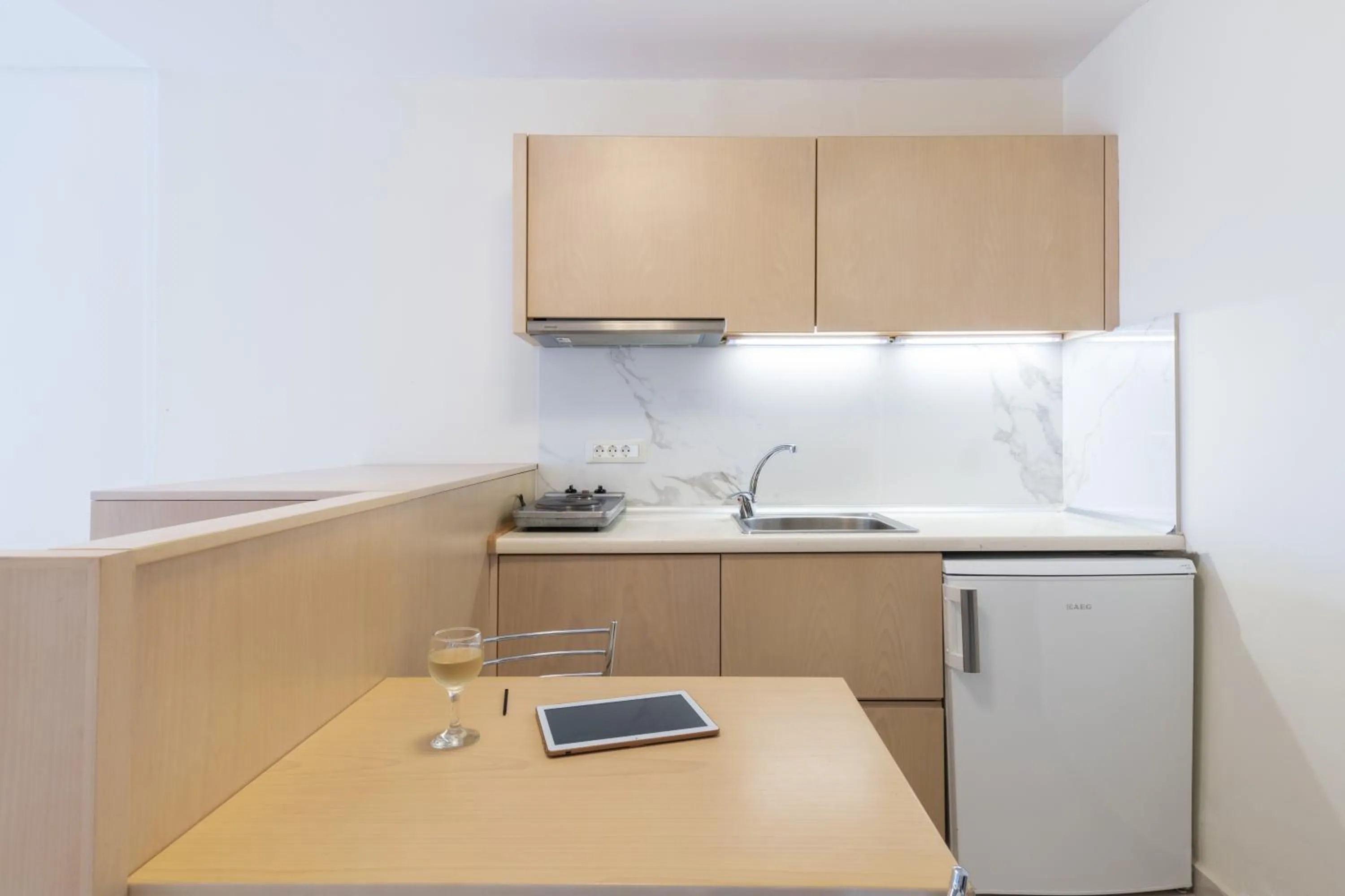 Kitchen or kitchenette in Sevach Apartments