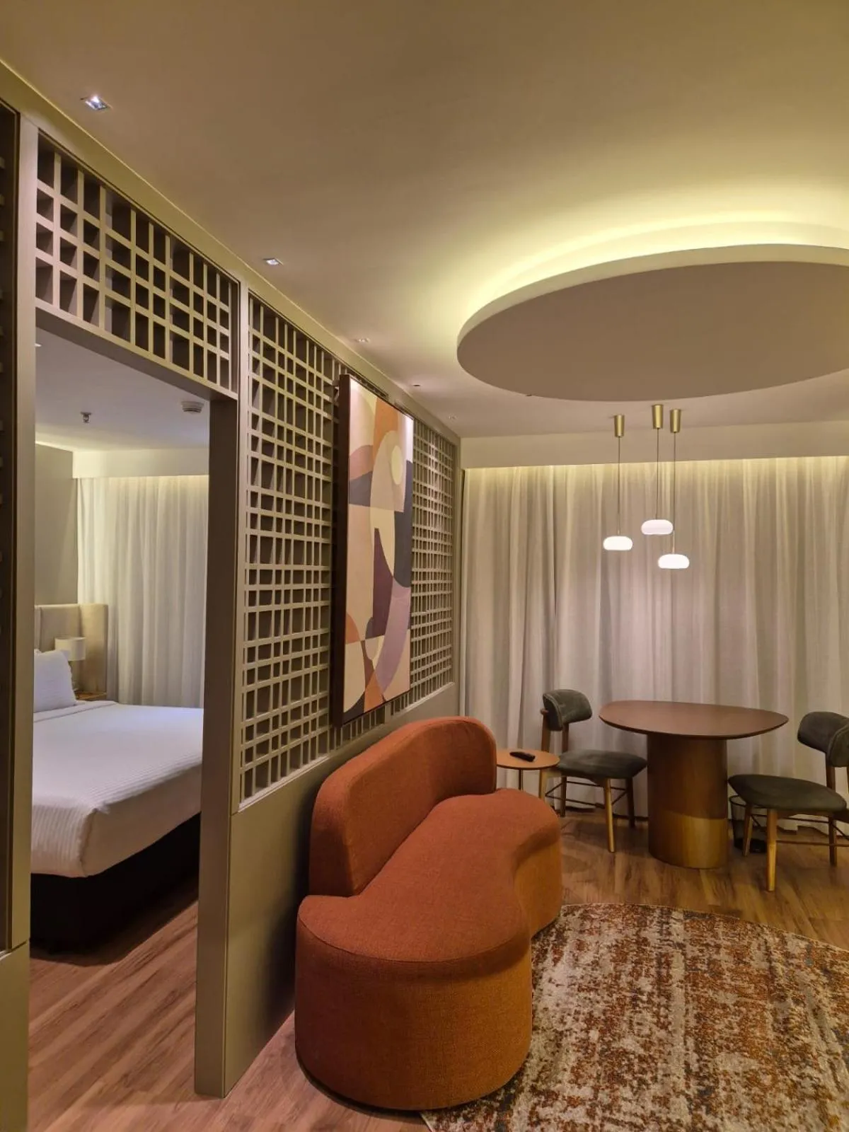 View (from property/room), Bed in Intercity São Paulo Nações Unidas