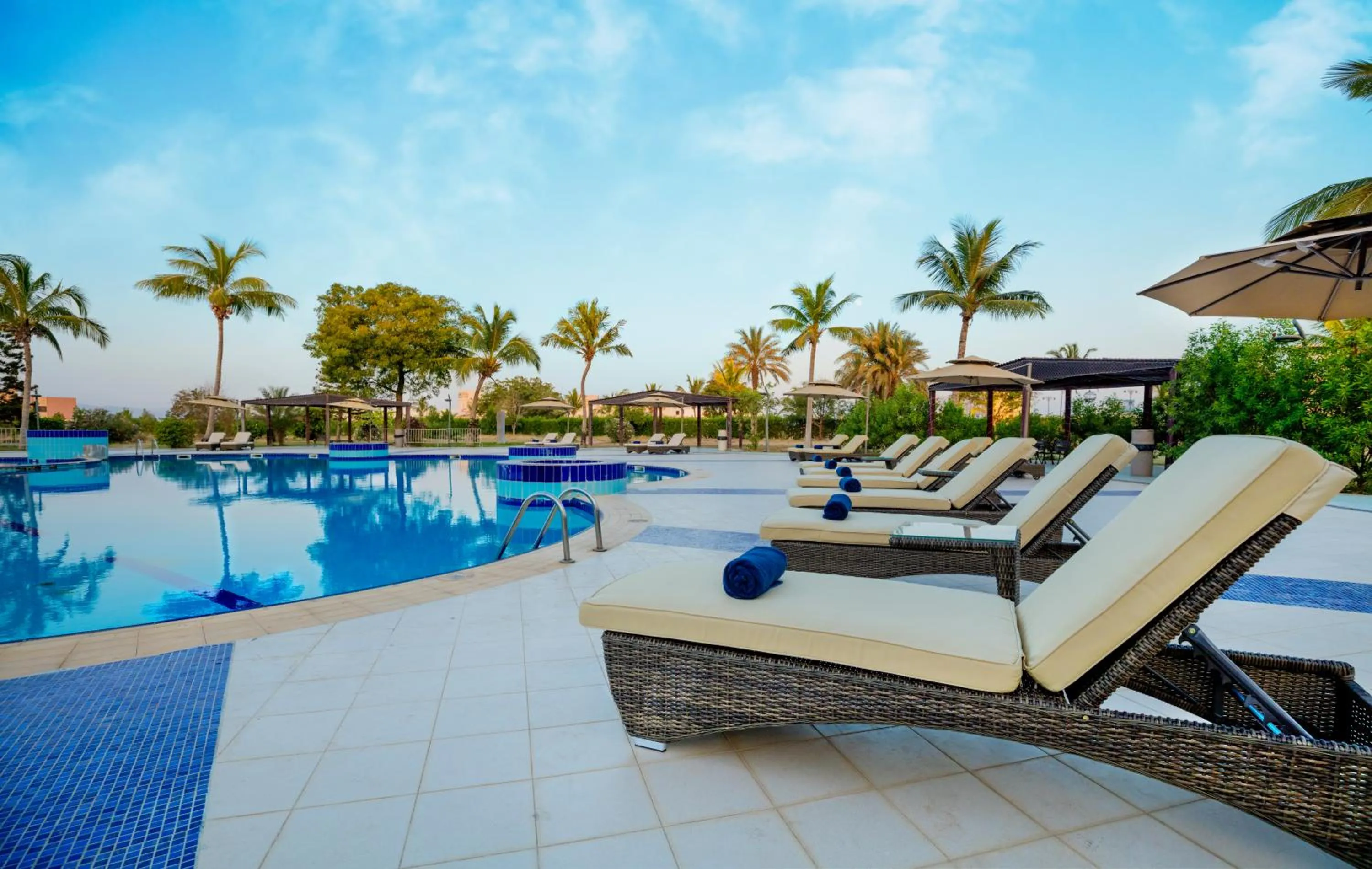 Swimming pool in Hamdan Plaza Hotel Salalah, an HTG Hotel