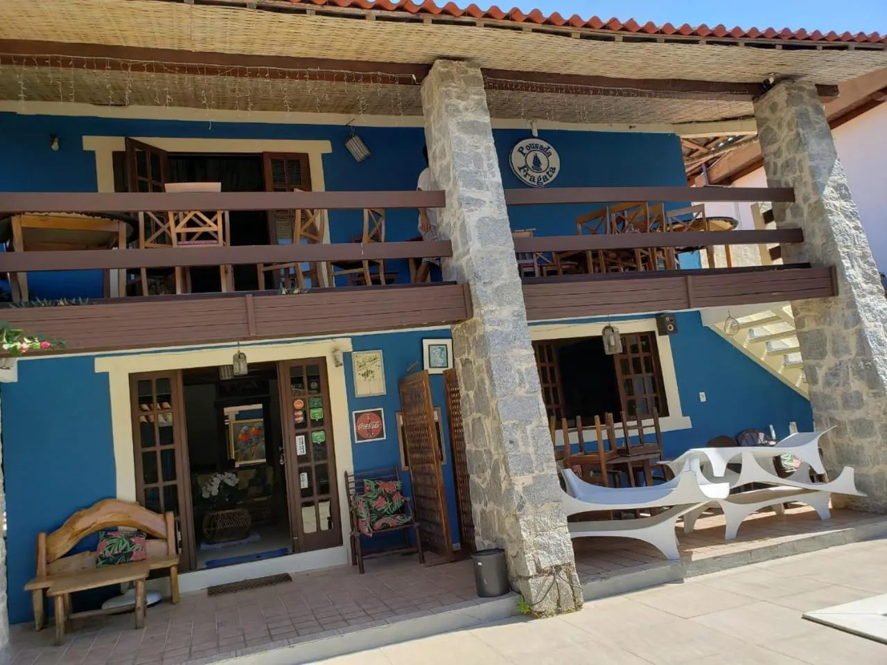 Balcony/Terrace in Pousada Fragata - Arraial D Ajuda - Melhor Localização e Atendimento