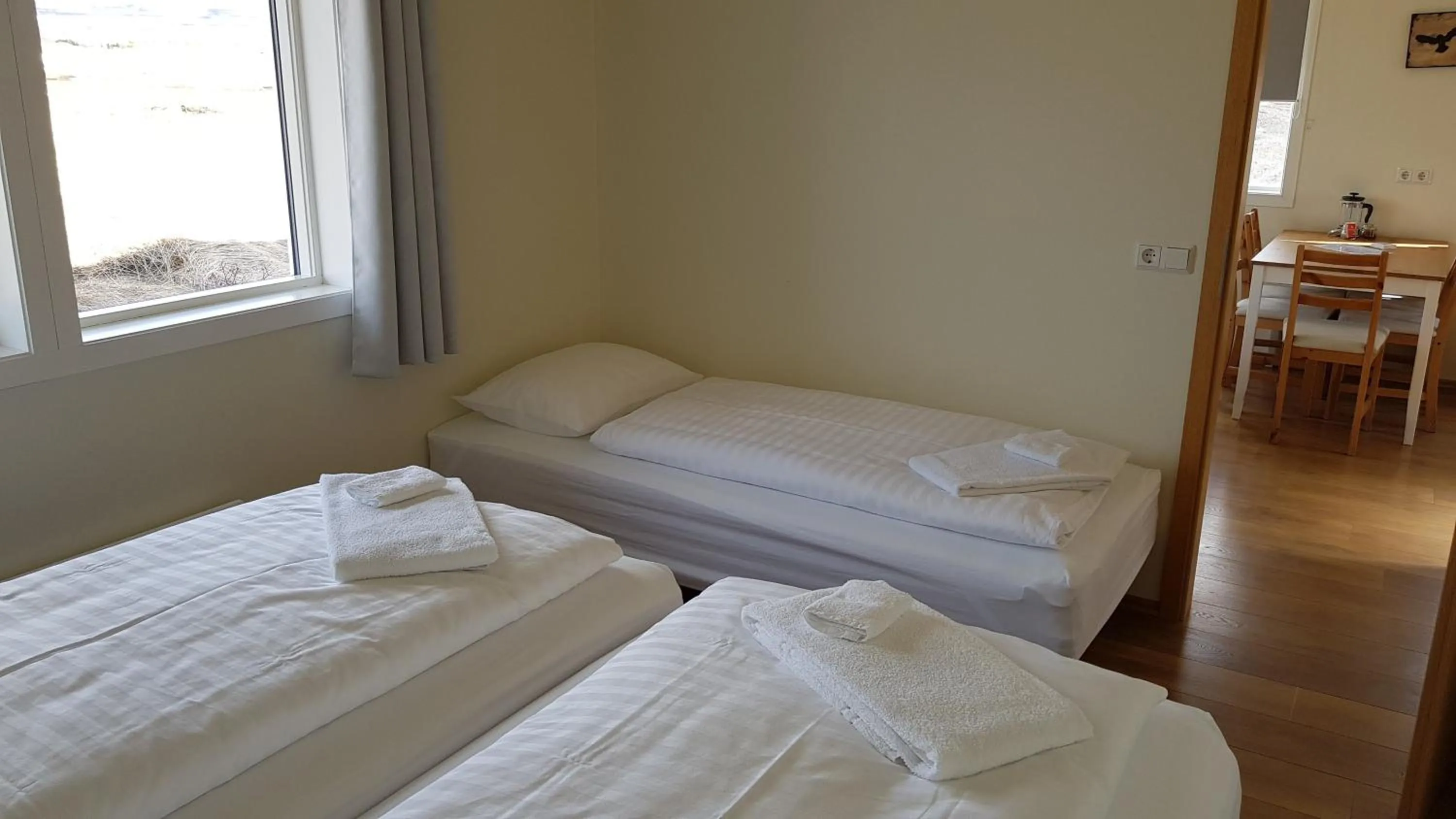 Bed in Hjartarstaðir Guesthouse