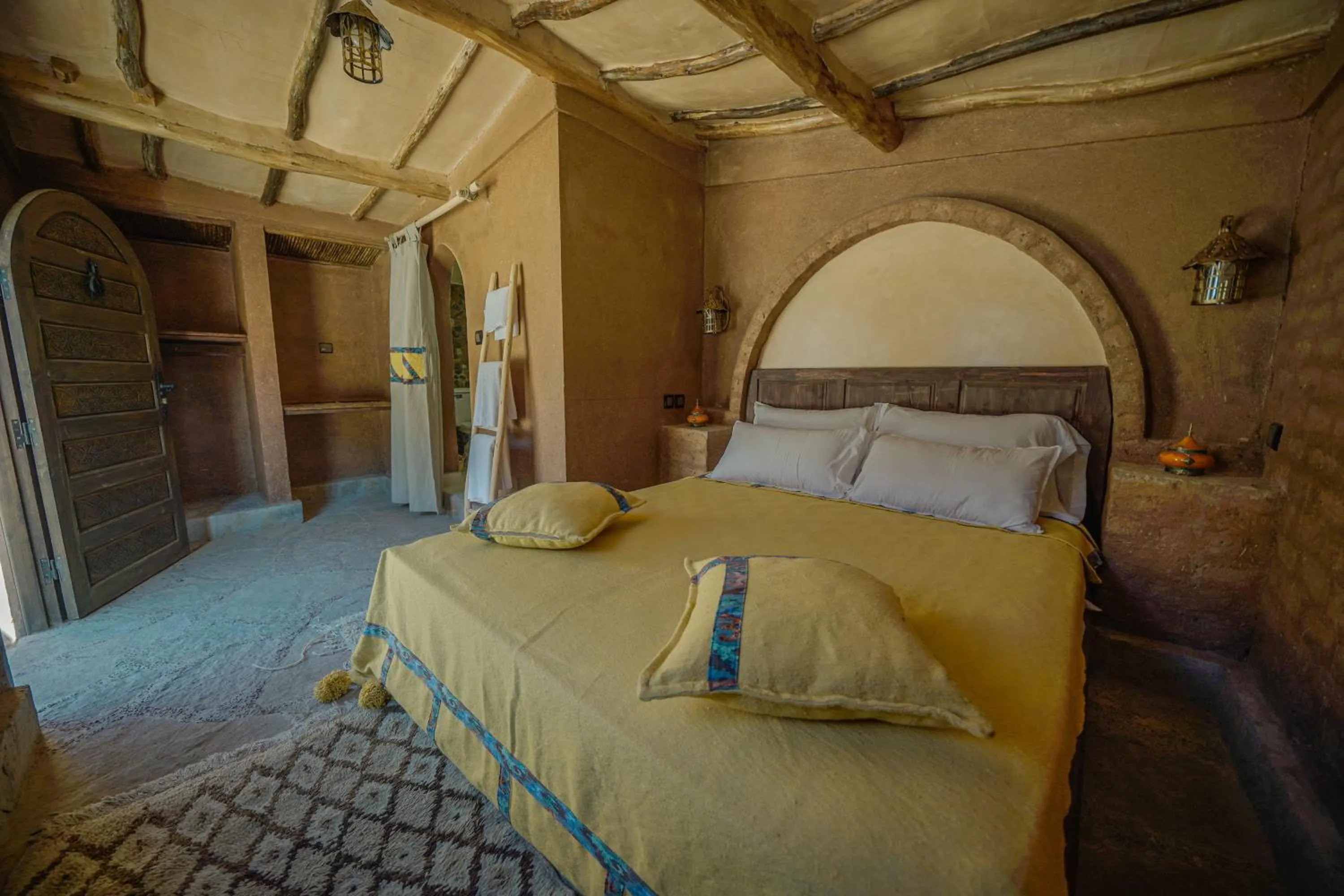 Bed in Ouednoujoum Ecolodge & Spa