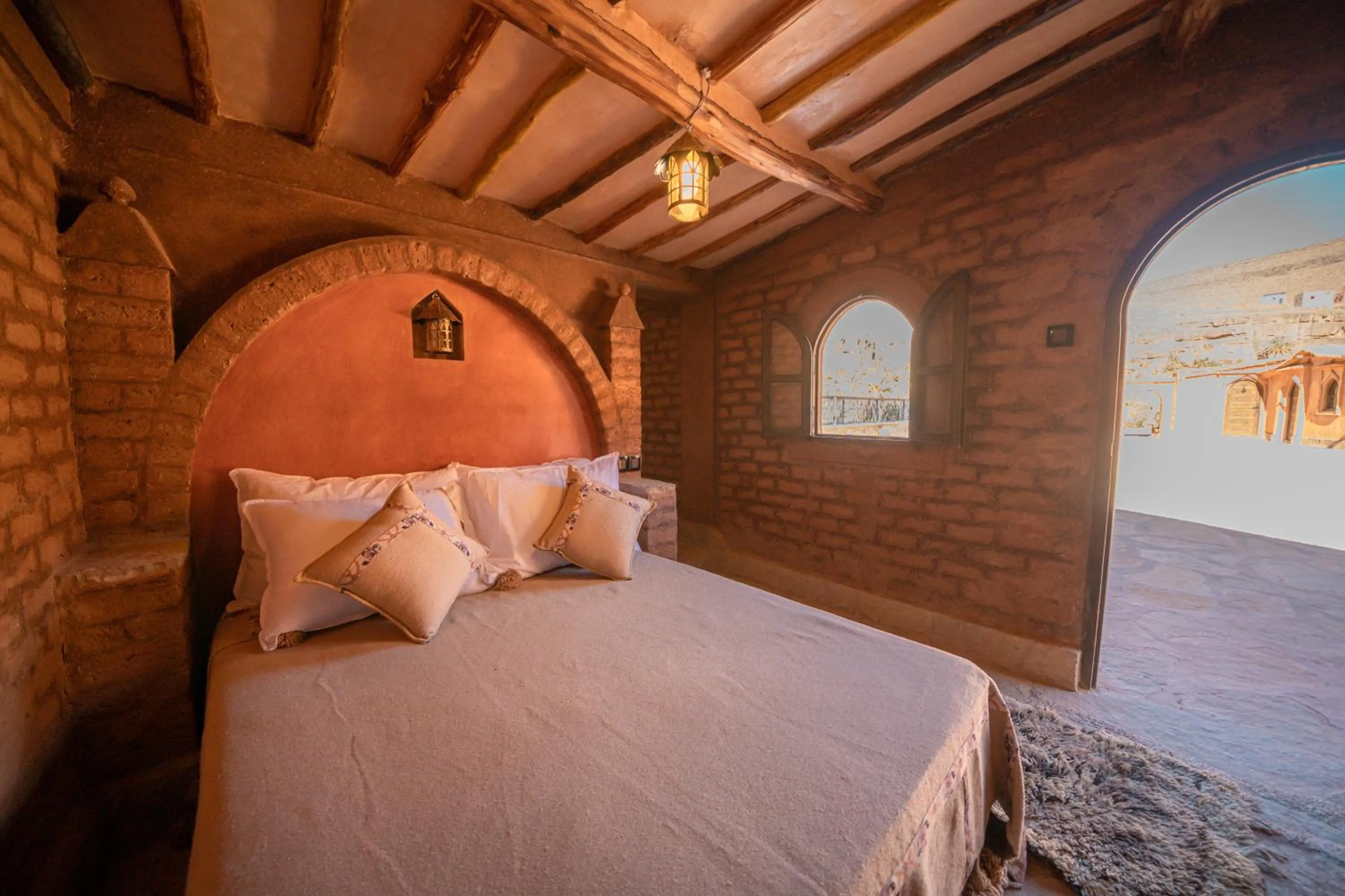 Bed in Ouednoujoum Ecolodge & Spa