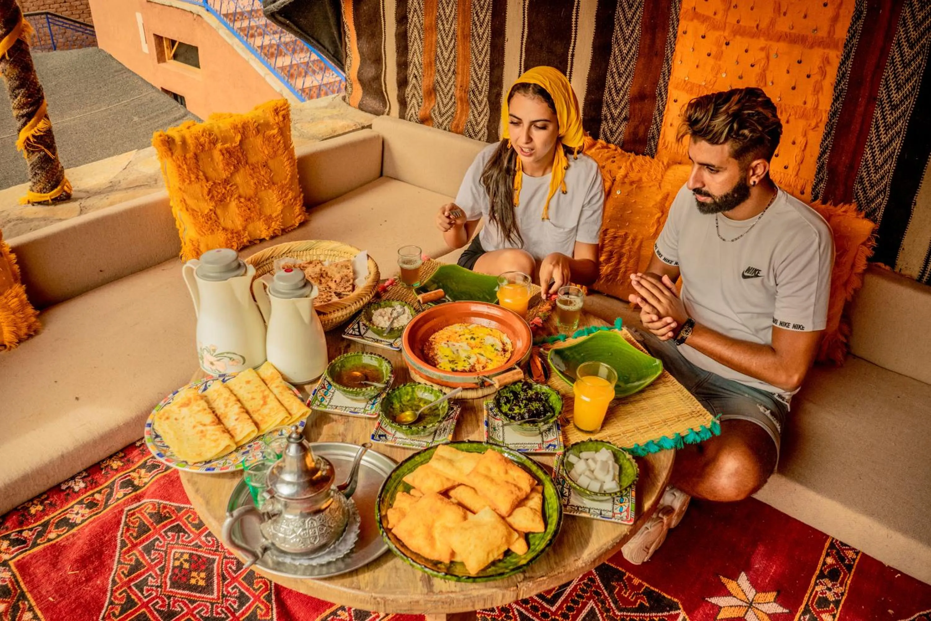 Continental breakfast in Ouednoujoum Ecolodge & Spa