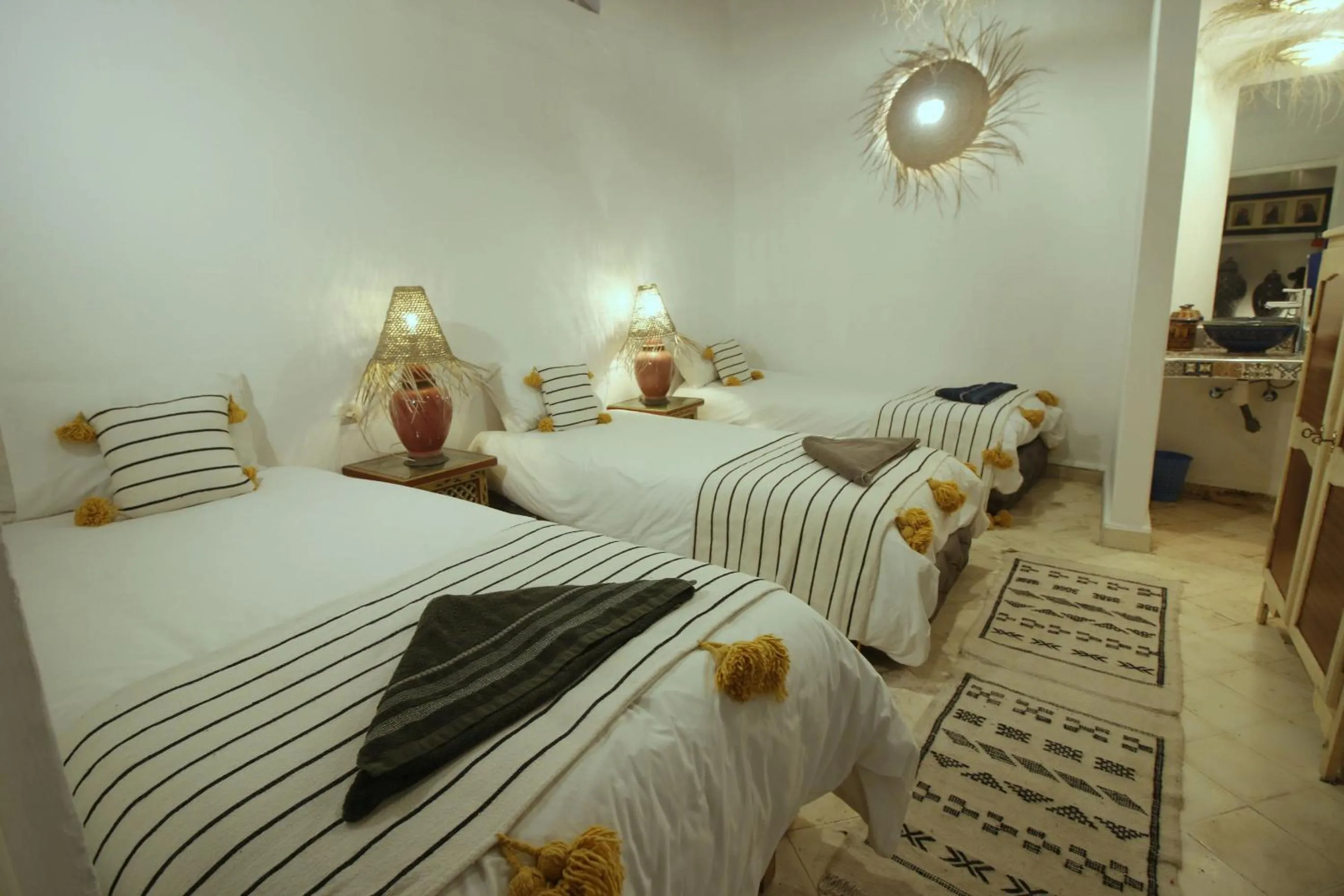 Decorative detail, Bed in Riad Dar Zayna