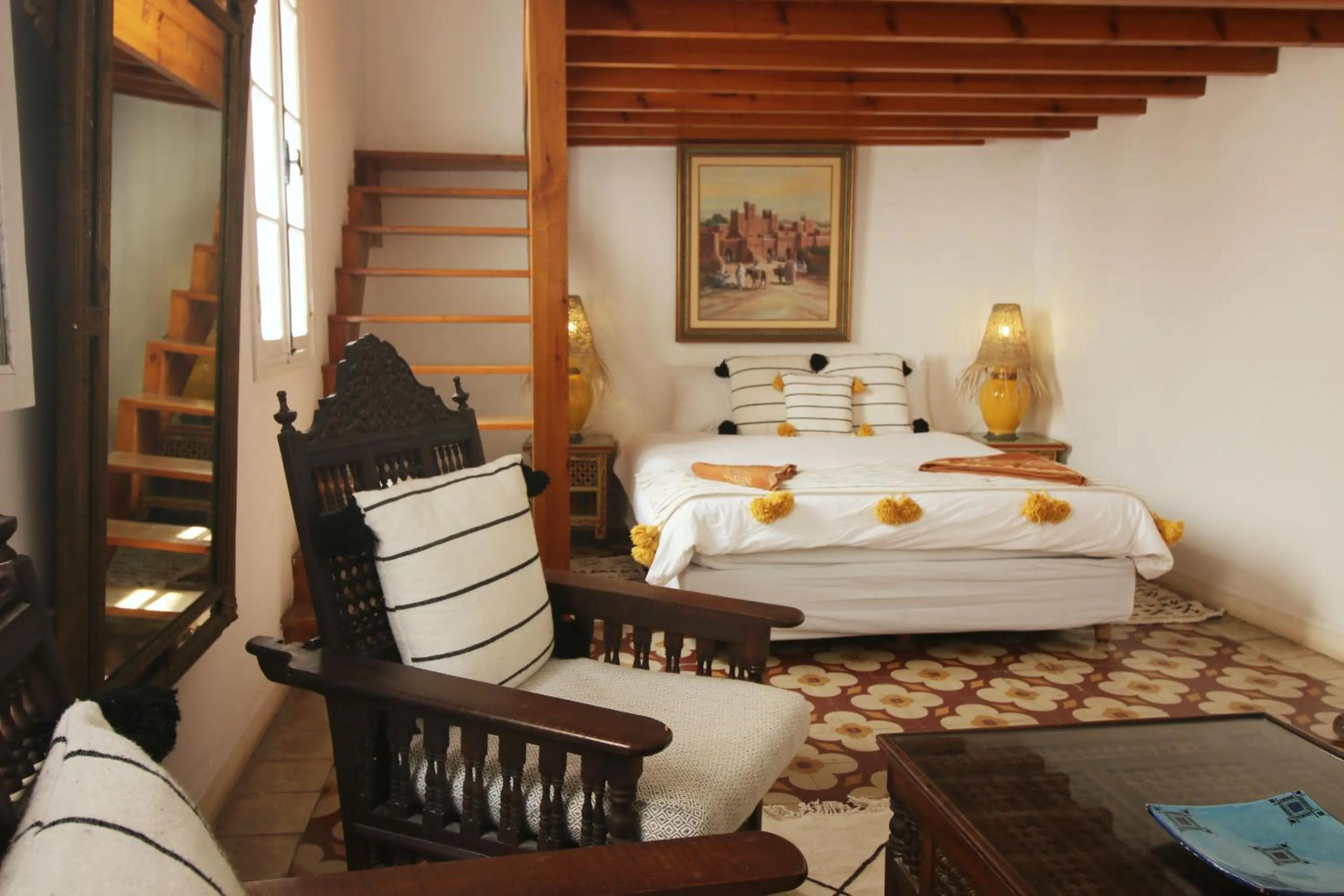 Decorative detail, Bed in Riad Dar Zayna