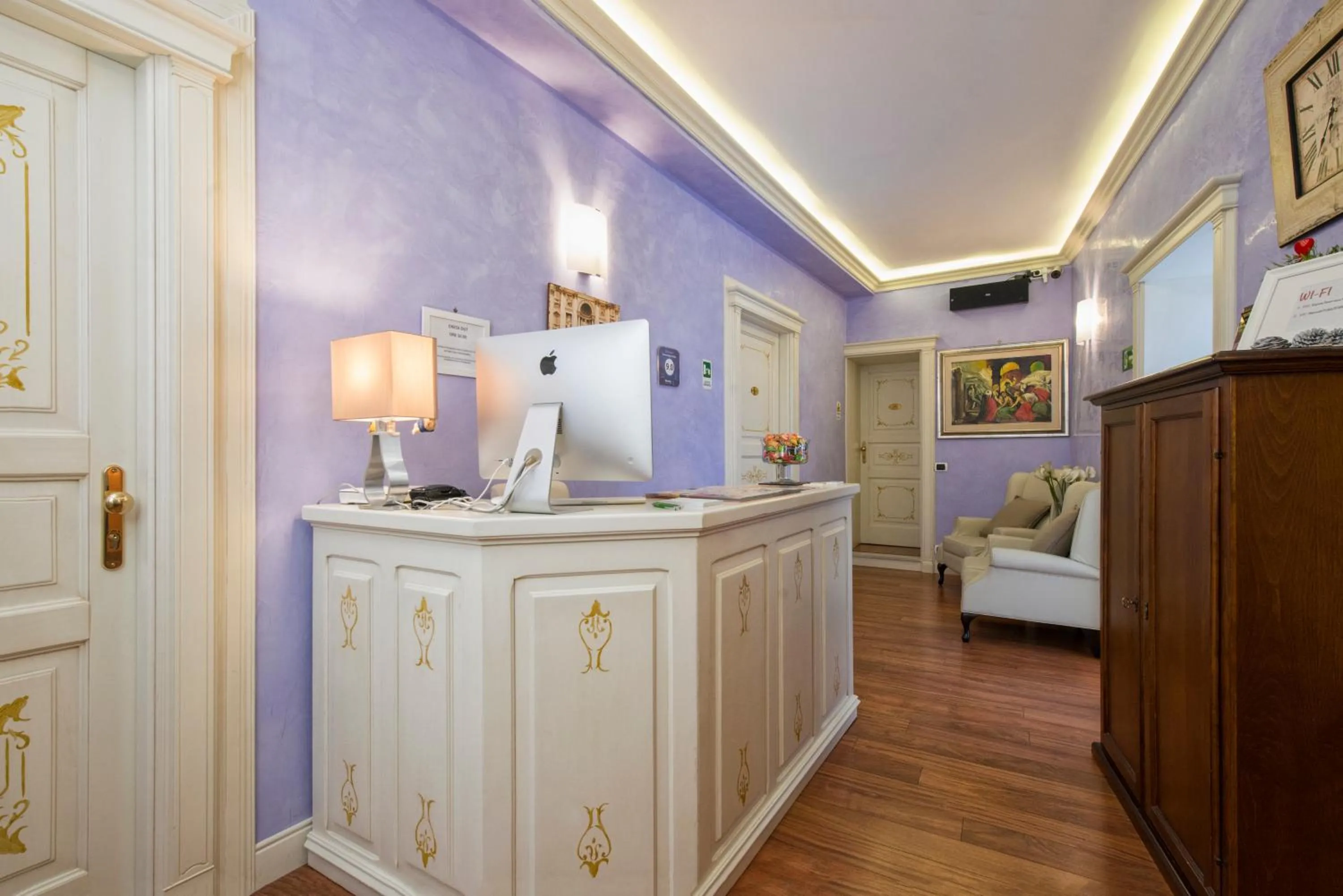 Lobby or reception, Bed in Navona Tower Relais