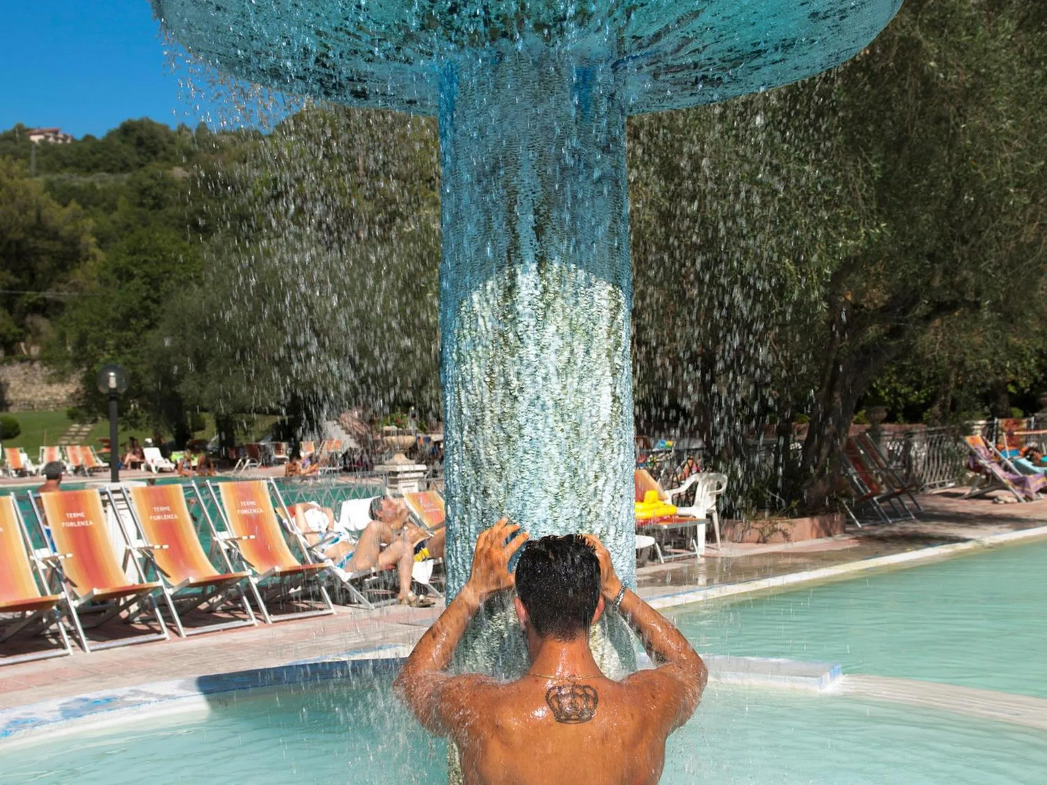 Swimming pool in Albergo Terme Forlenza