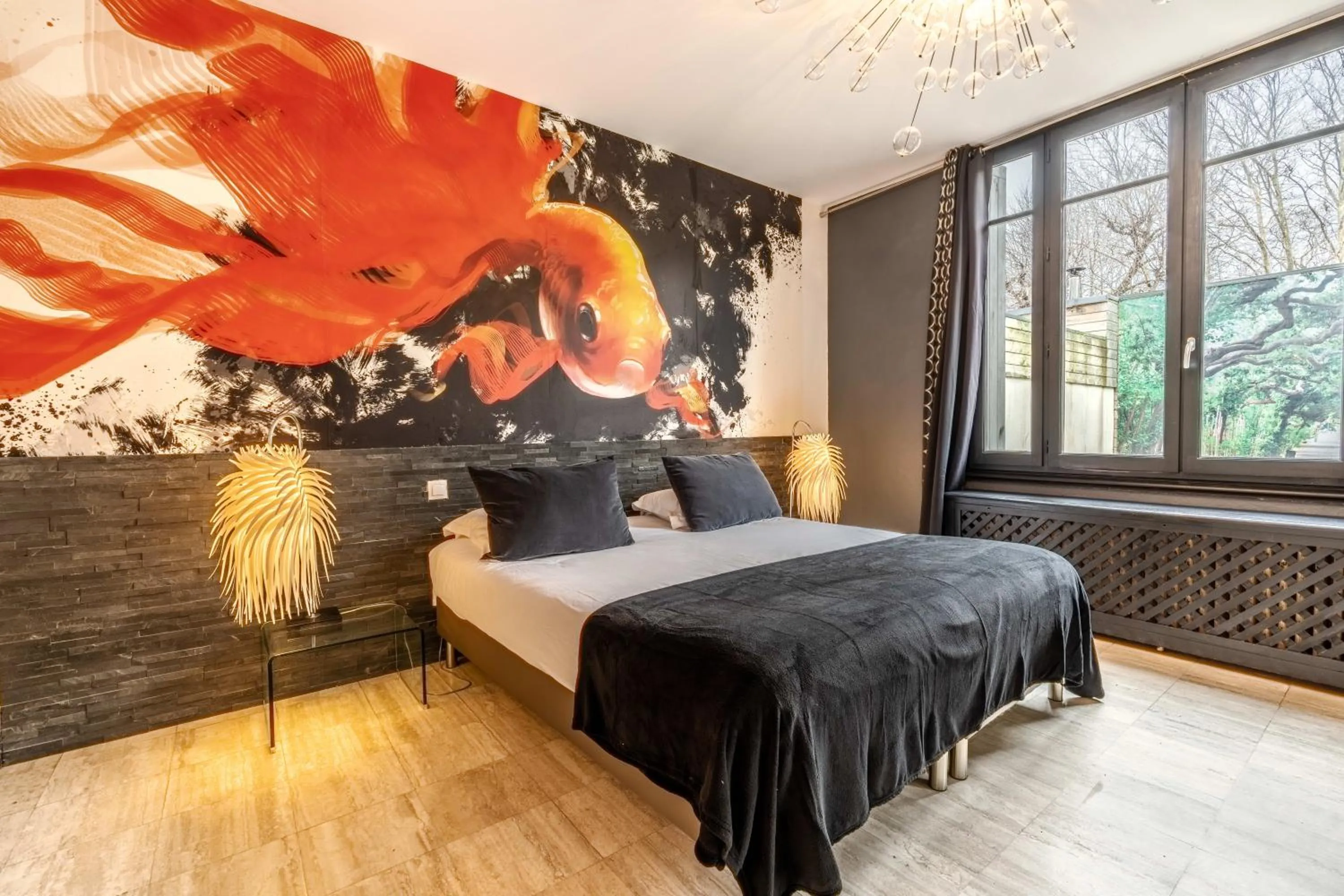 Bed in Hôtel Quai des Pontis