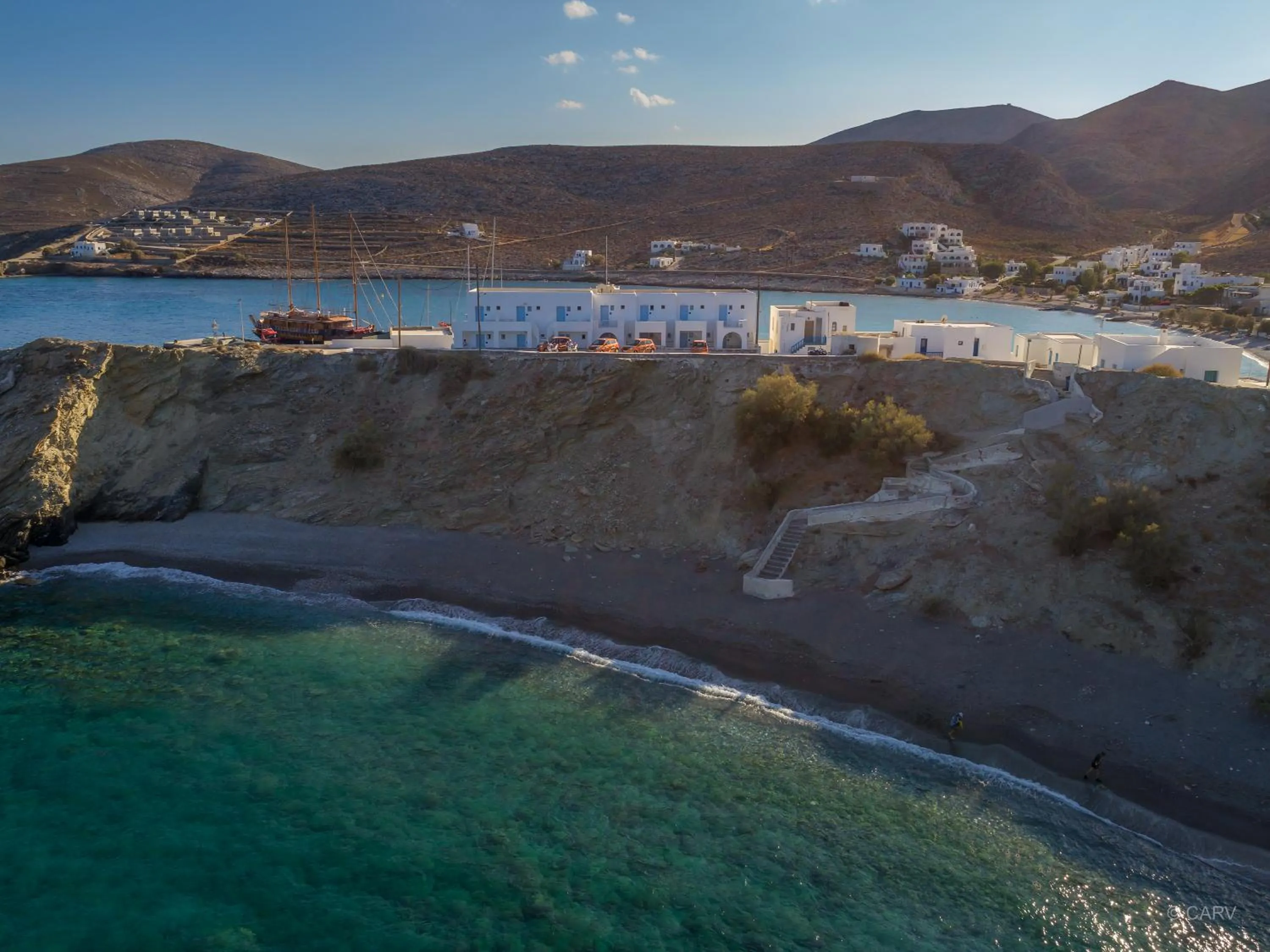 Beach in Vardia Bay Studios