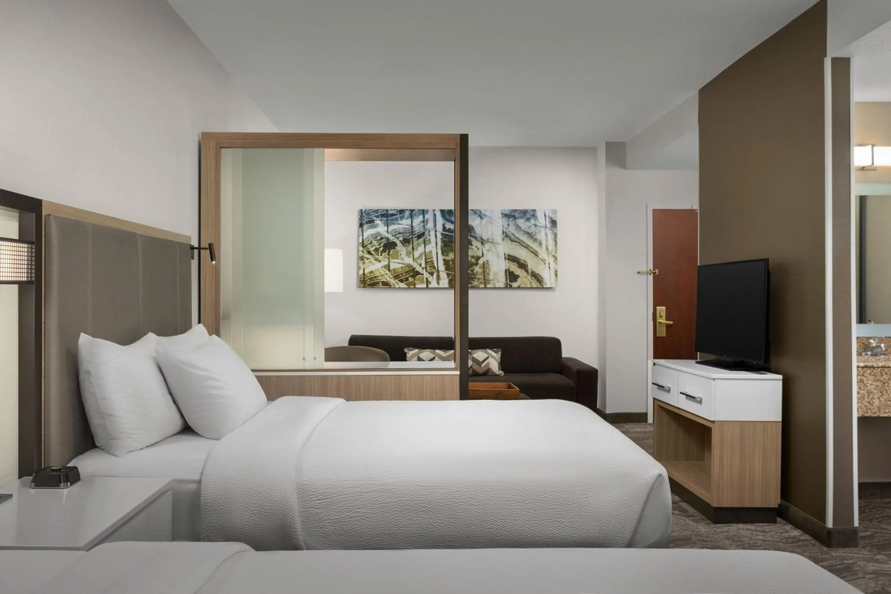 Photo of the whole room, Bed in SpringHill Suites Boston Peabody