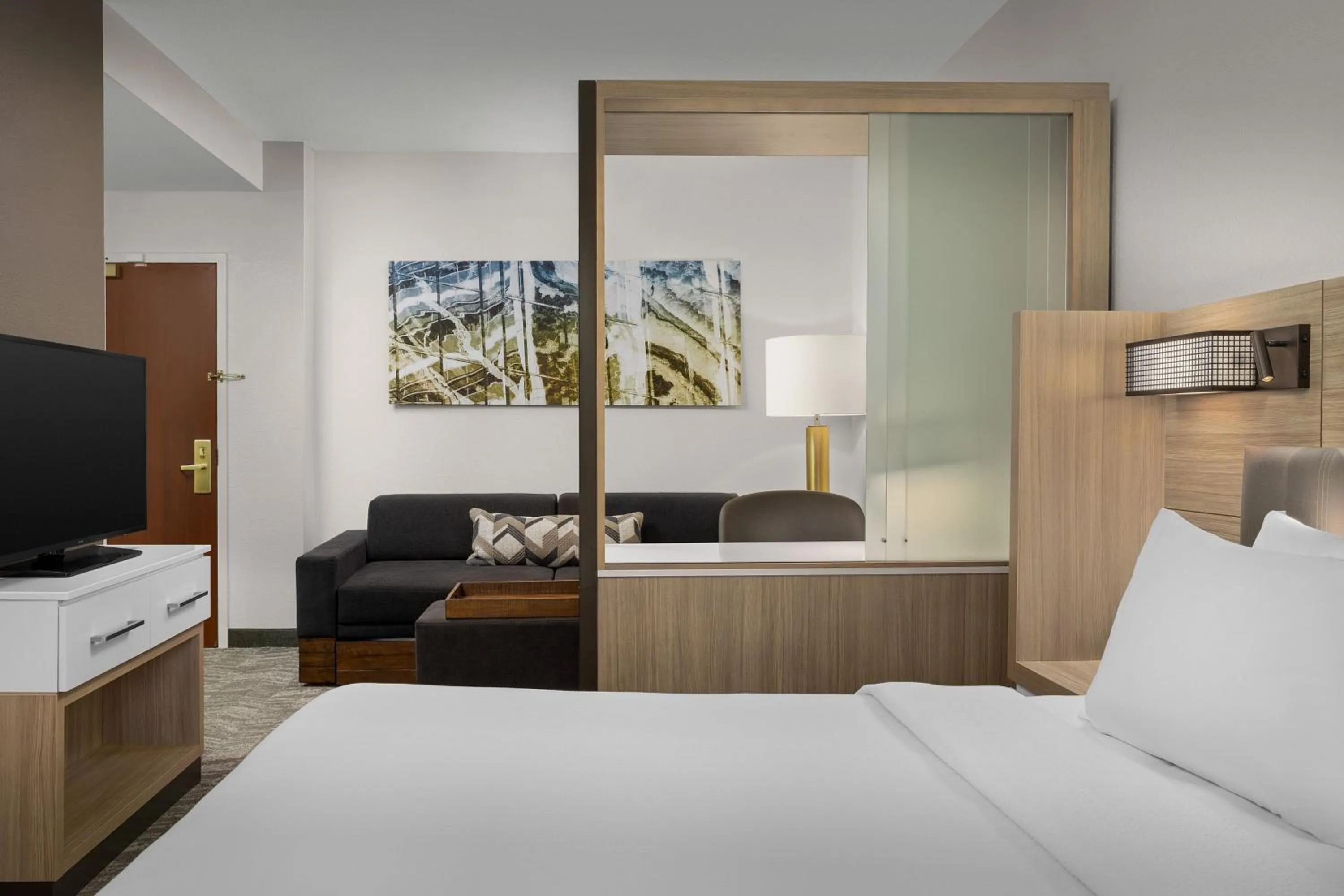 Photo of the whole room, Bed in SpringHill Suites Boston Peabody