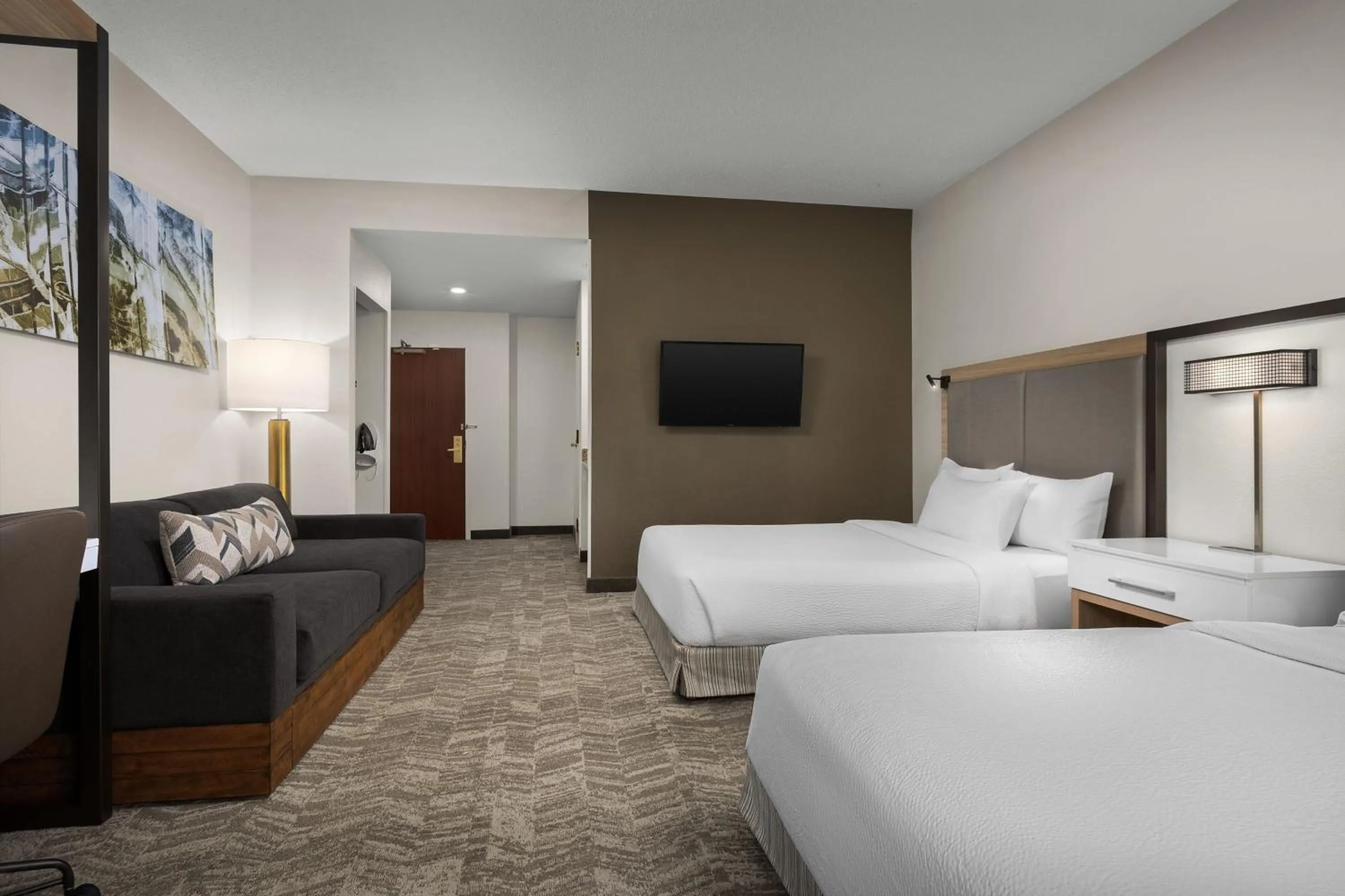 Photo of the whole room, Bed in SpringHill Suites Boston Peabody