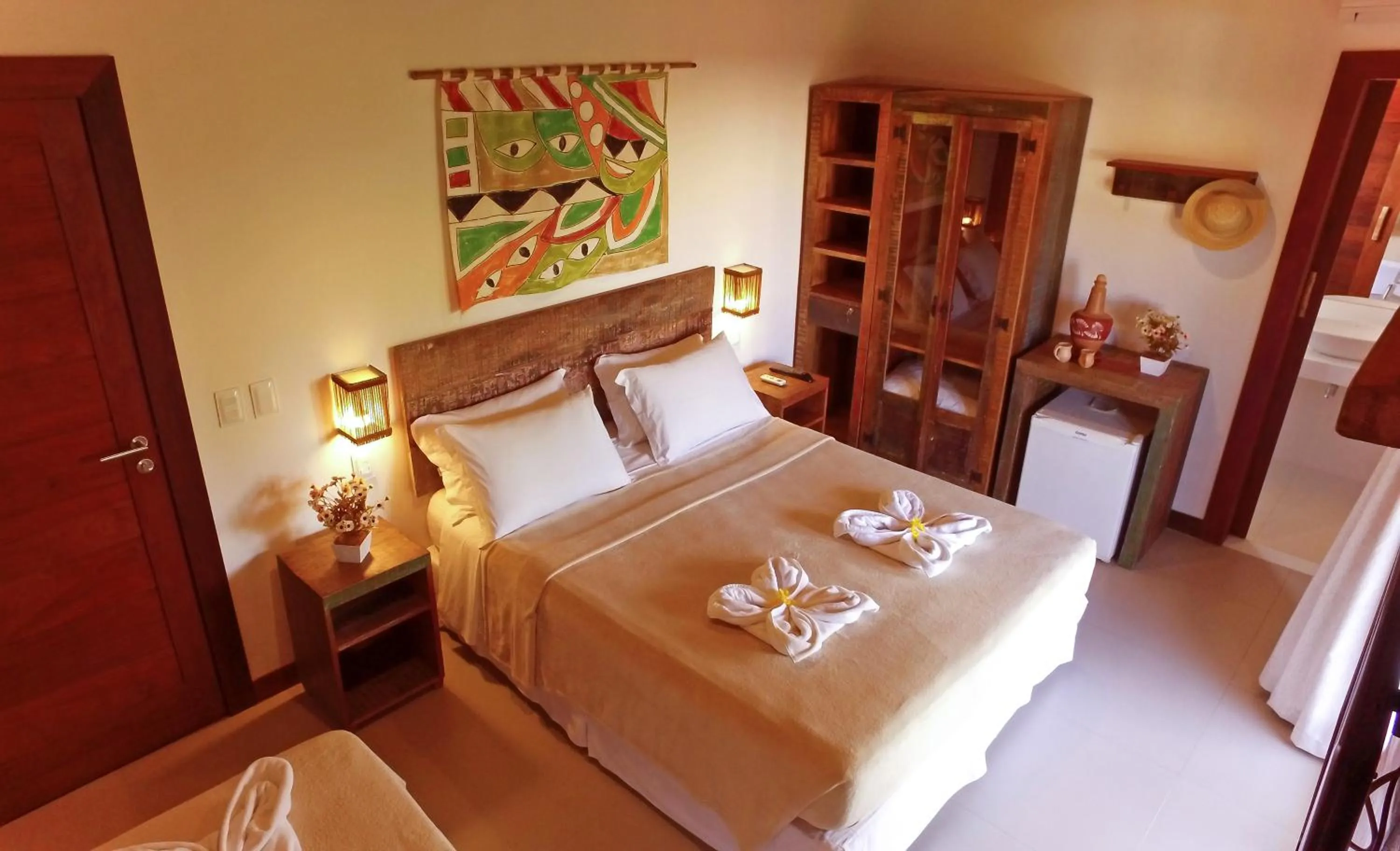 Bed in Pousada João Sol