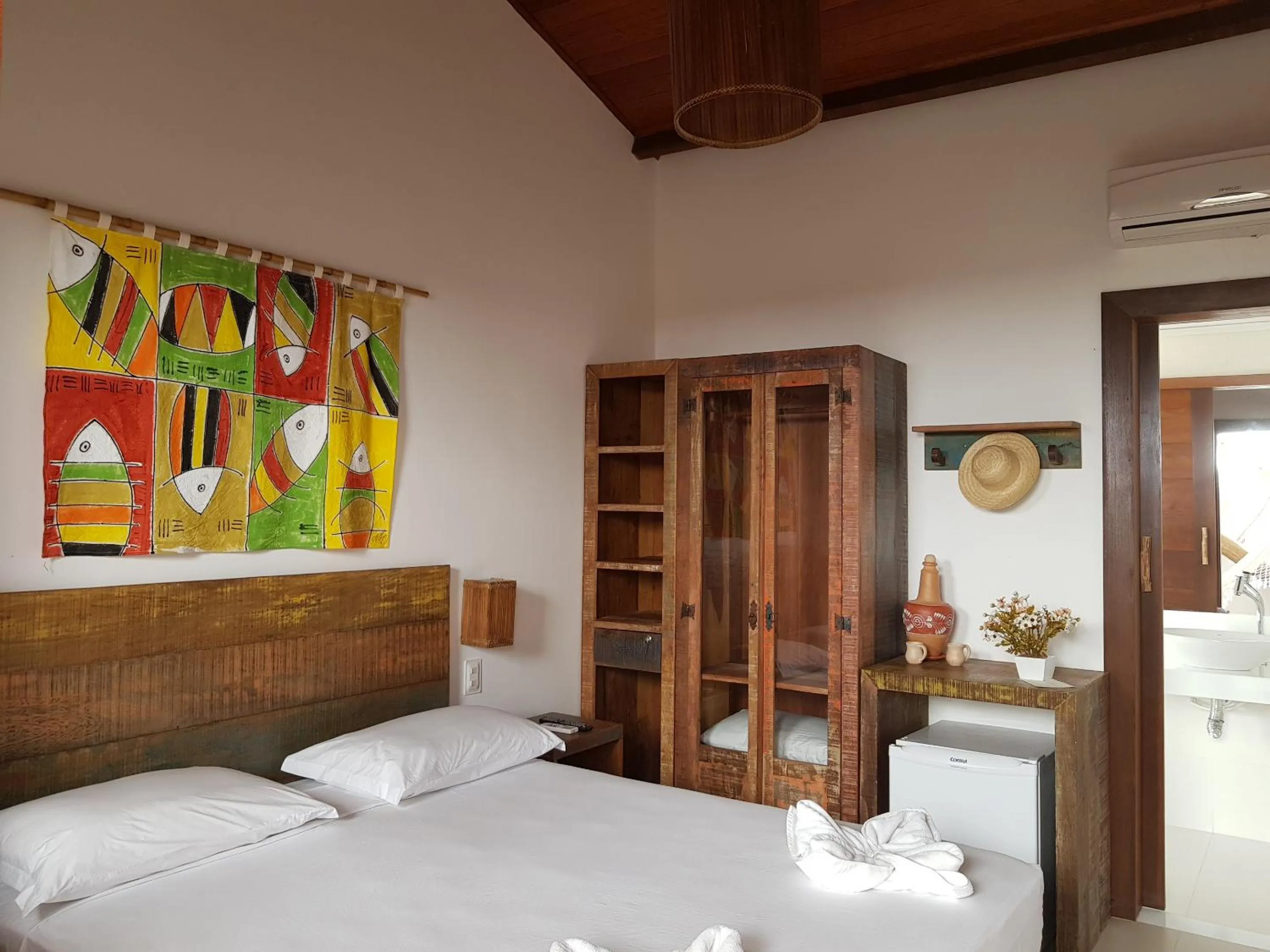 Bed in Pousada João Sol