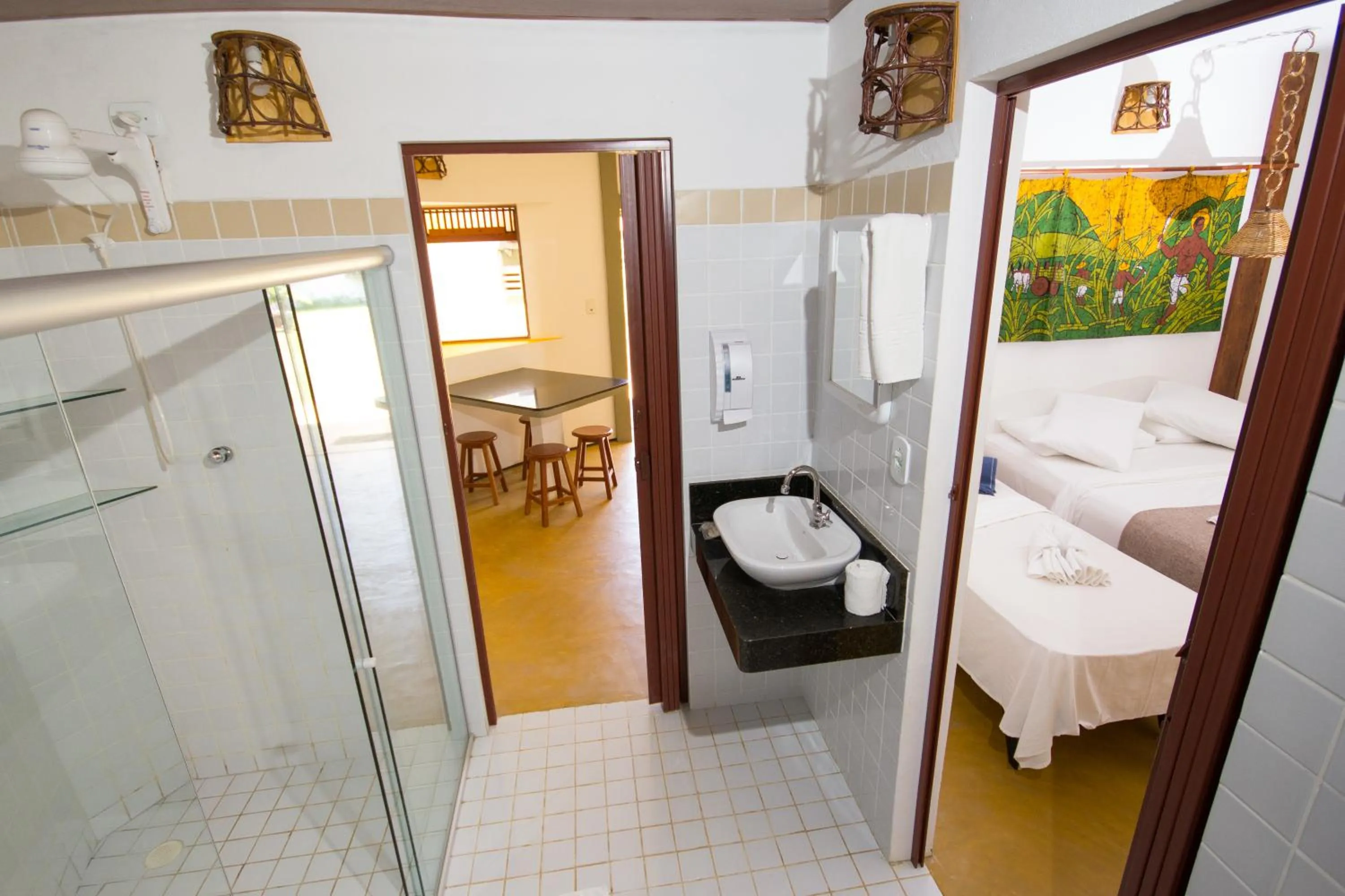 Bathroom, Bed in Pousada Barra Velha